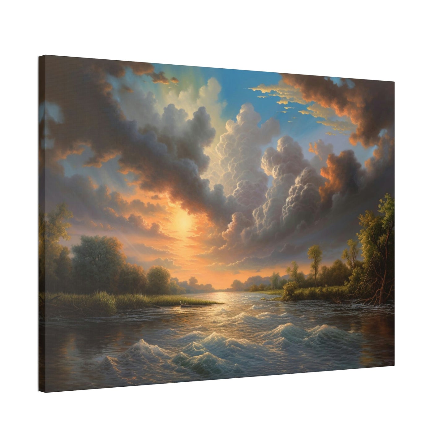 Enchanted Waters: Framed Canvas and Poster Print of Lakes and Rivers