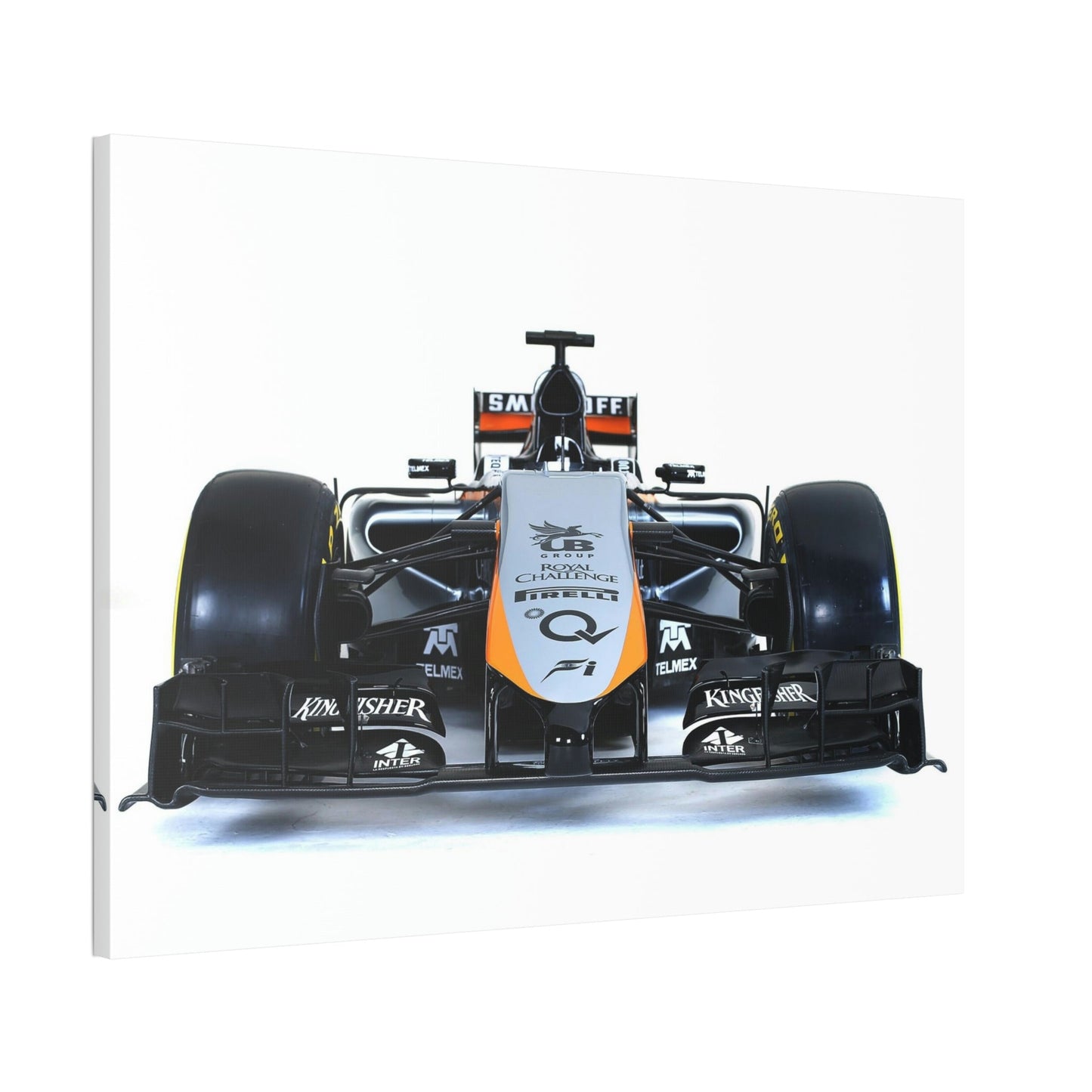 The Need for Speed: Framed Canvas Print of F1 Cars