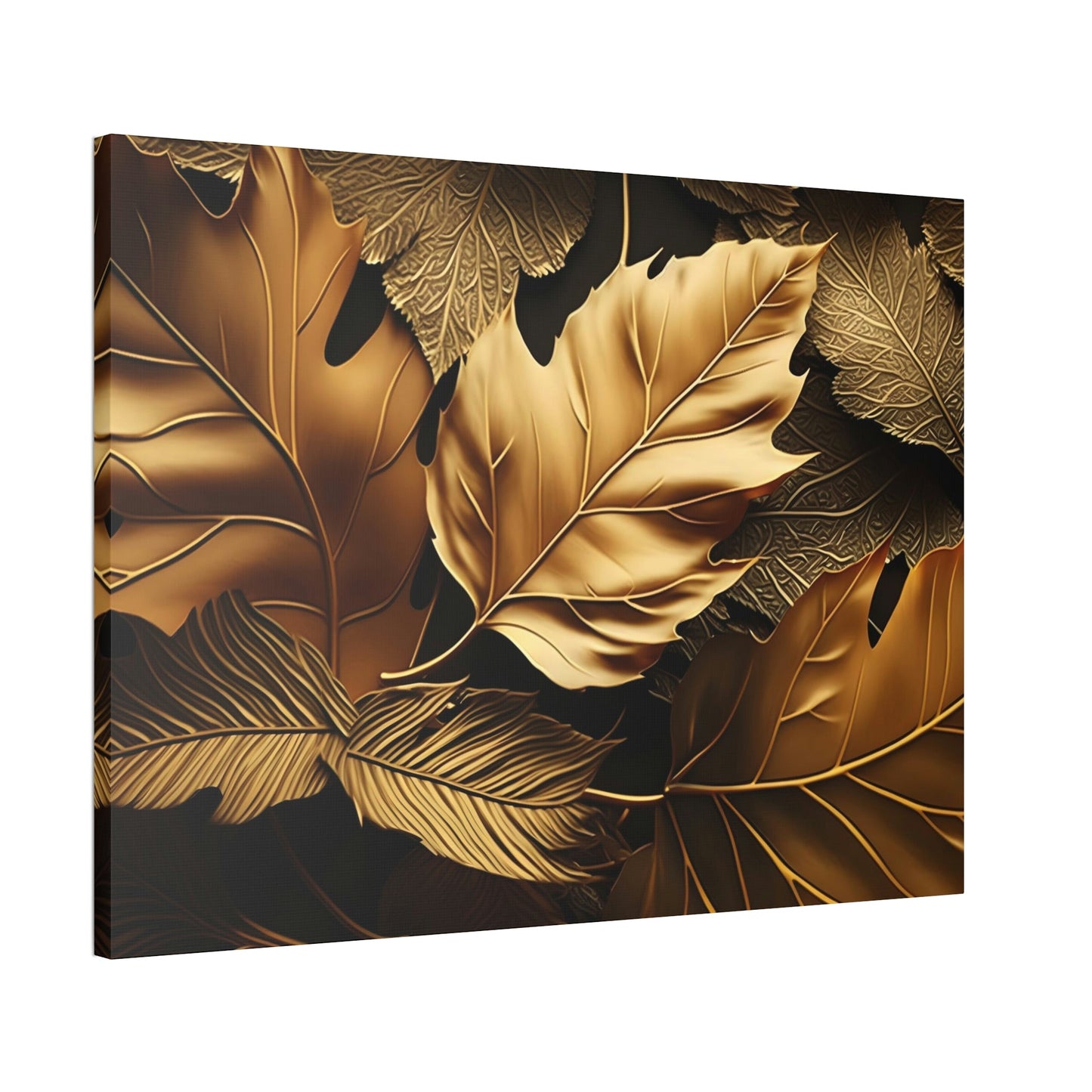 Radiant Splendor: Gold Abstract Canvas & Poster Wall Art