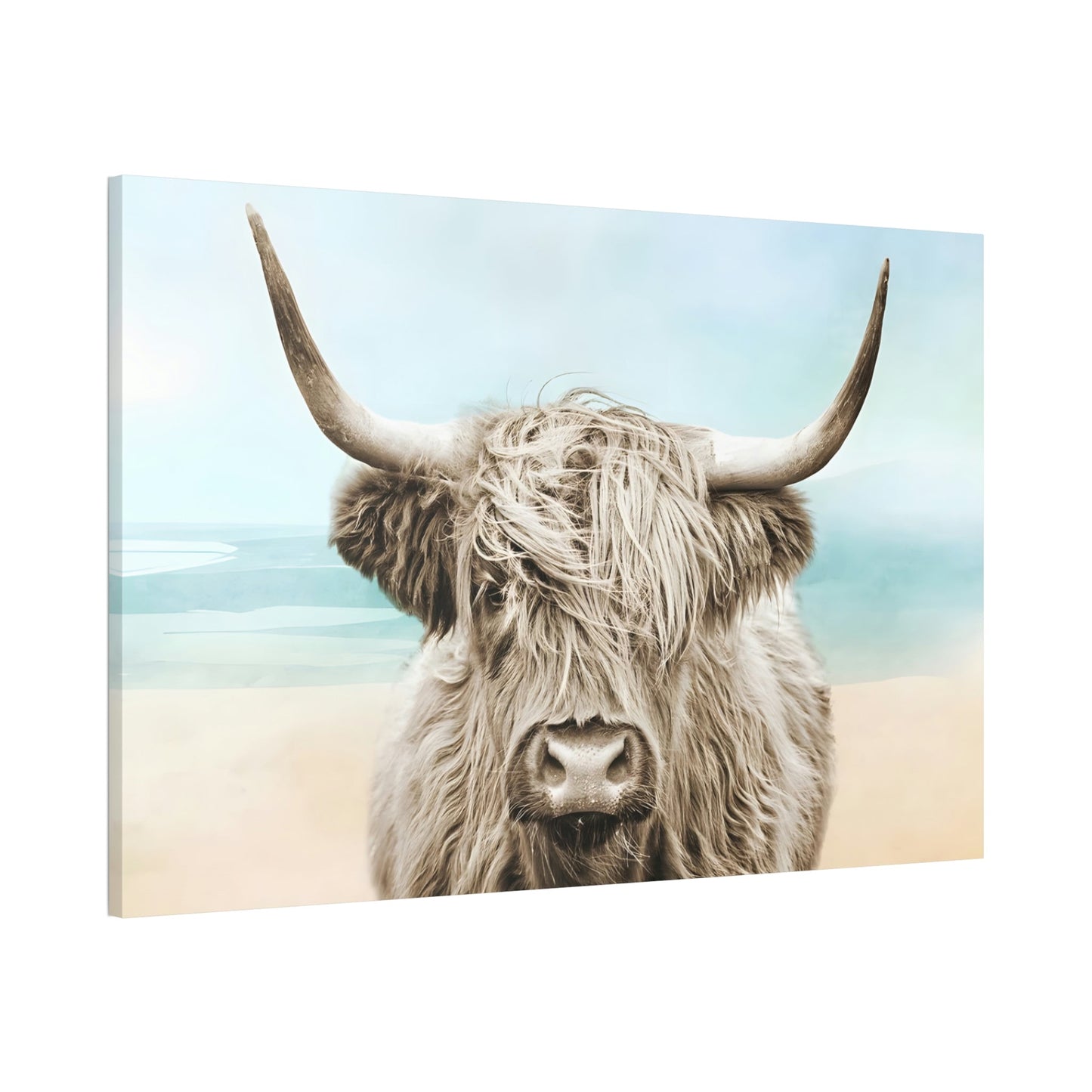 Framed in Wonder: Framed Poster of a Stunning Highland Cow Portrait