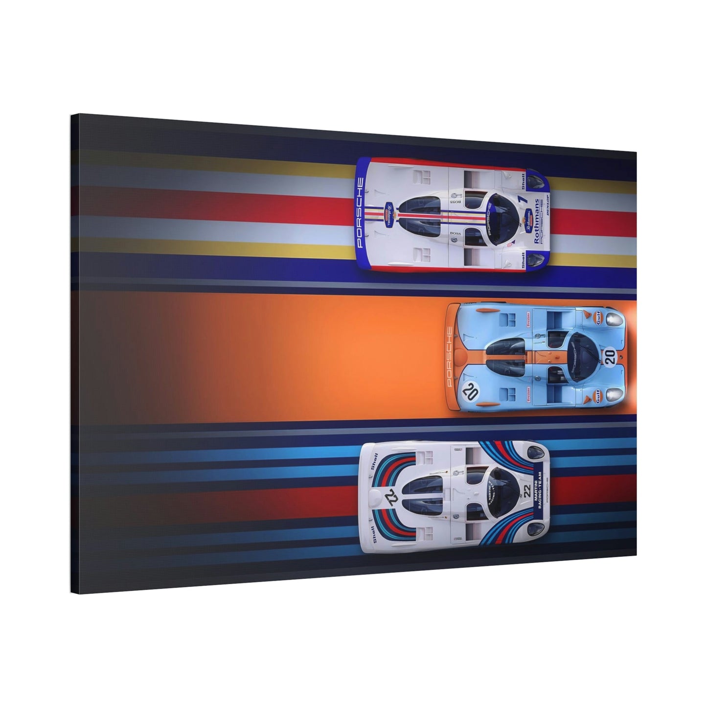 Speed Demons: A Canvas & Poster Print of a Porsche on the Racetrack