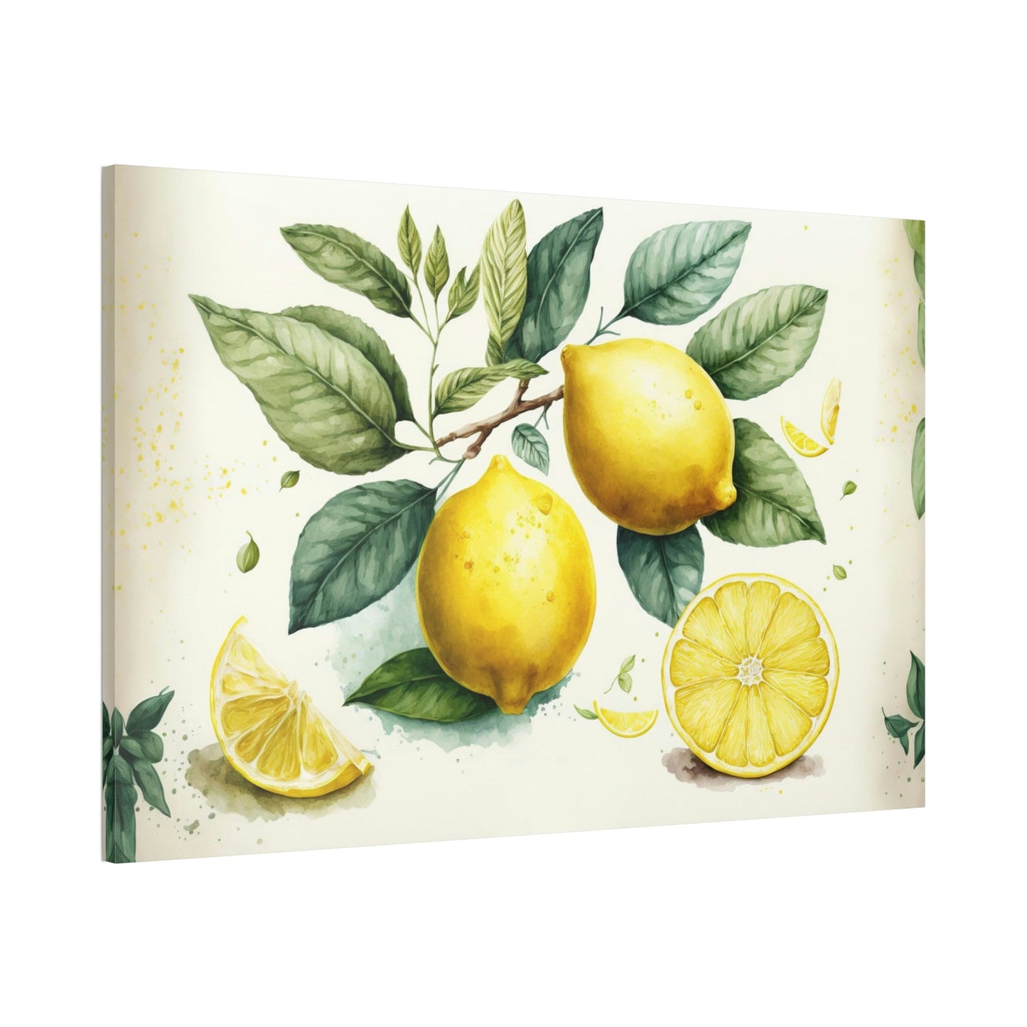 Elegant and Beautiful Canvas Art Prints and Framed Posters Featuring a Yellow Lemon Design