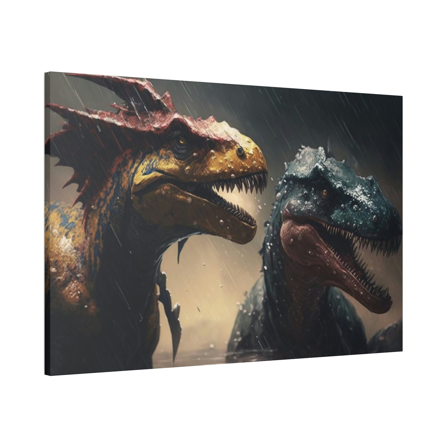 The Reign of Dinosaurs: An Artistic Framed Canvas & Poster of Prehistoric Times