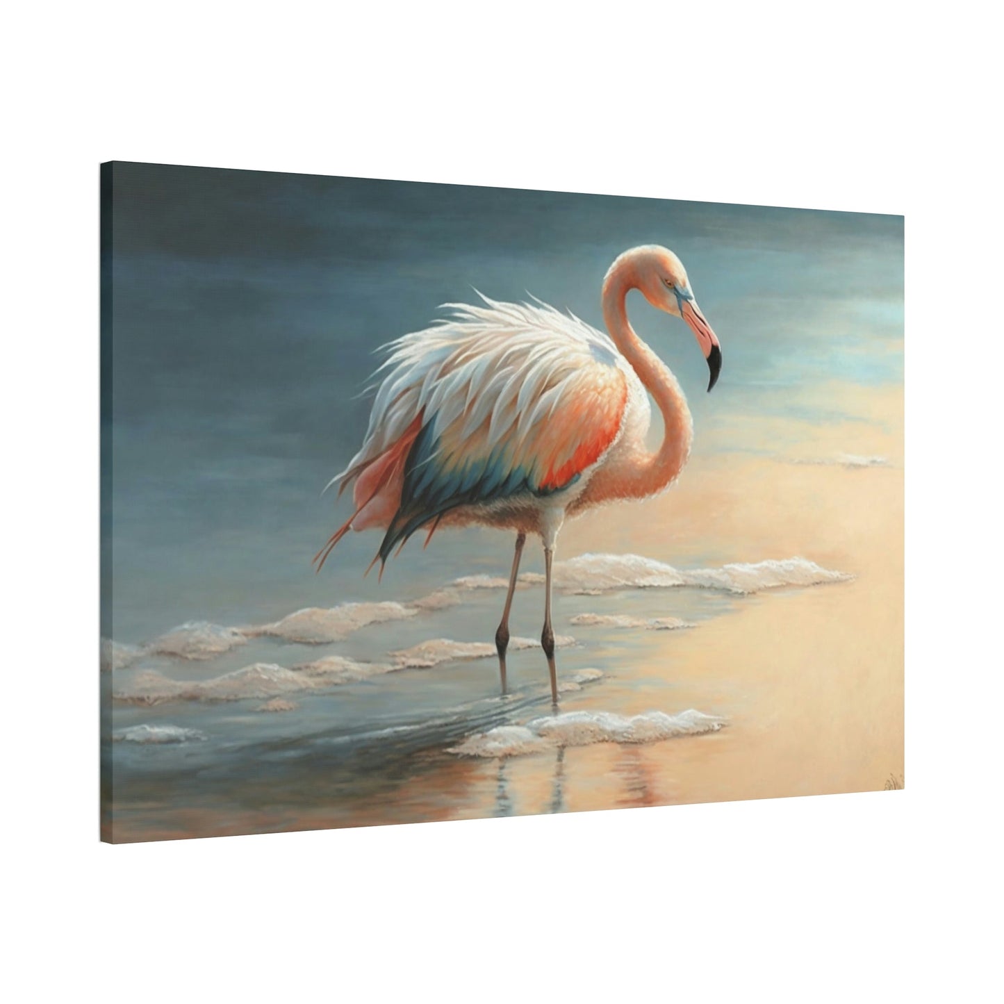 The Pink Flamingos: Framed Canvas & Poster of Majestic Flamingos