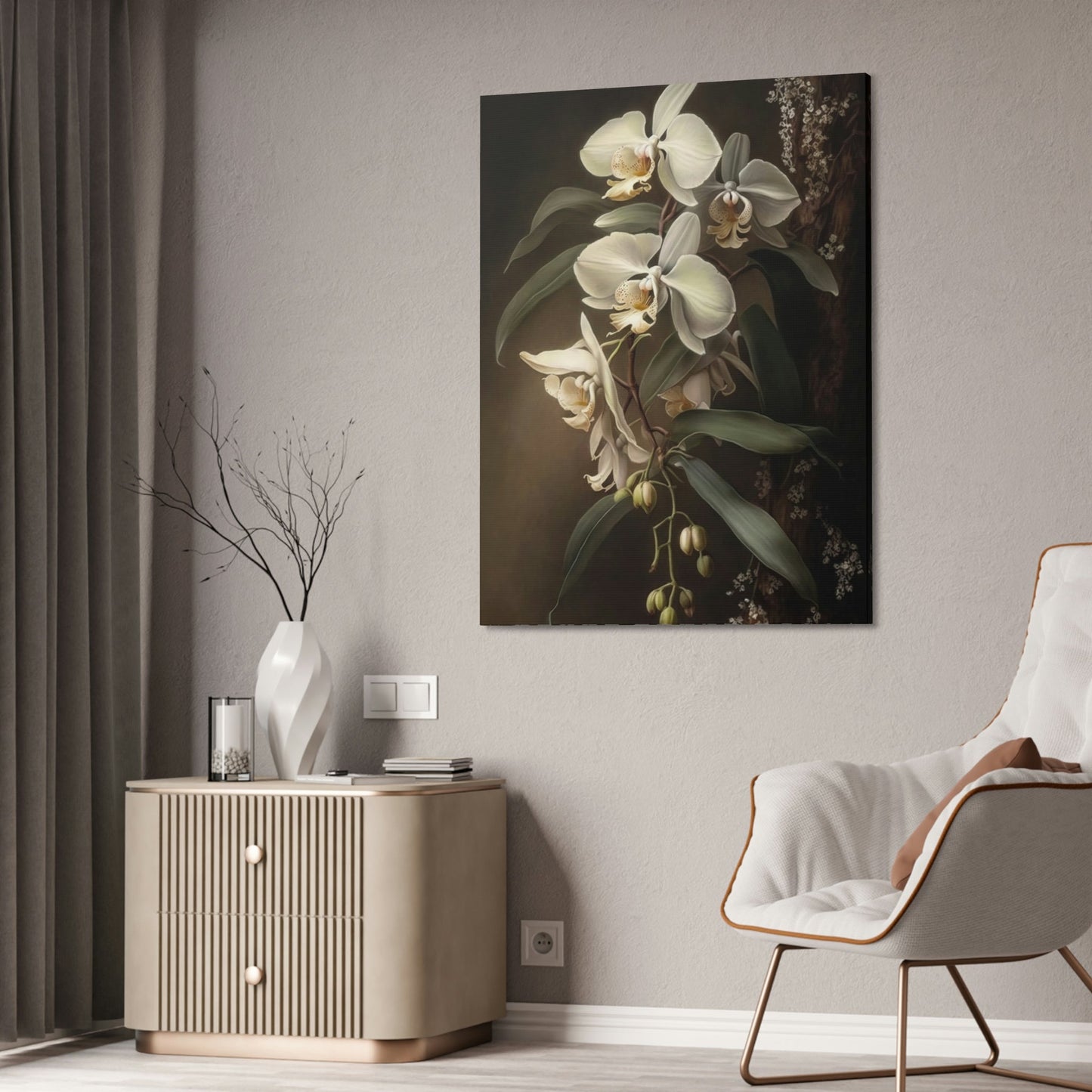 Orchid Bliss: Tranquility on Canvas