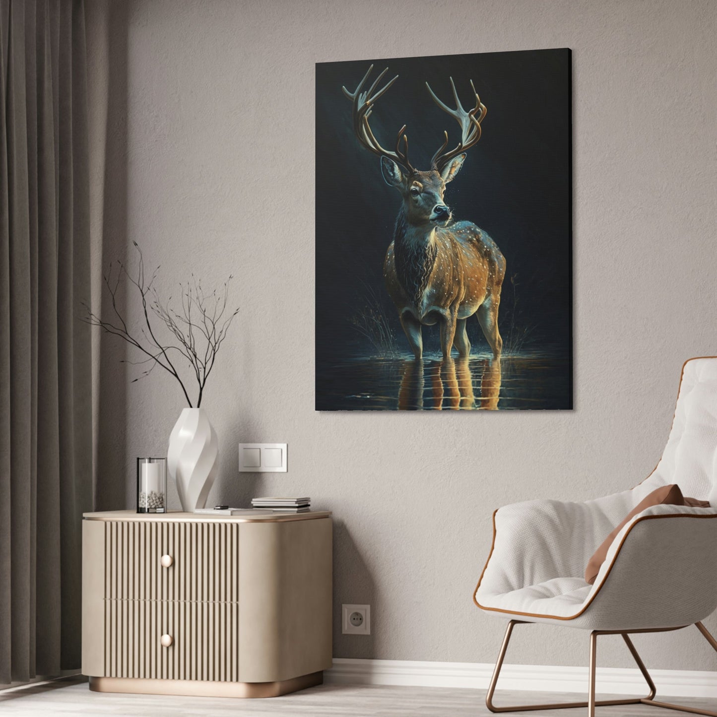 The Grace of Deer: A Canvas Artistic Expression