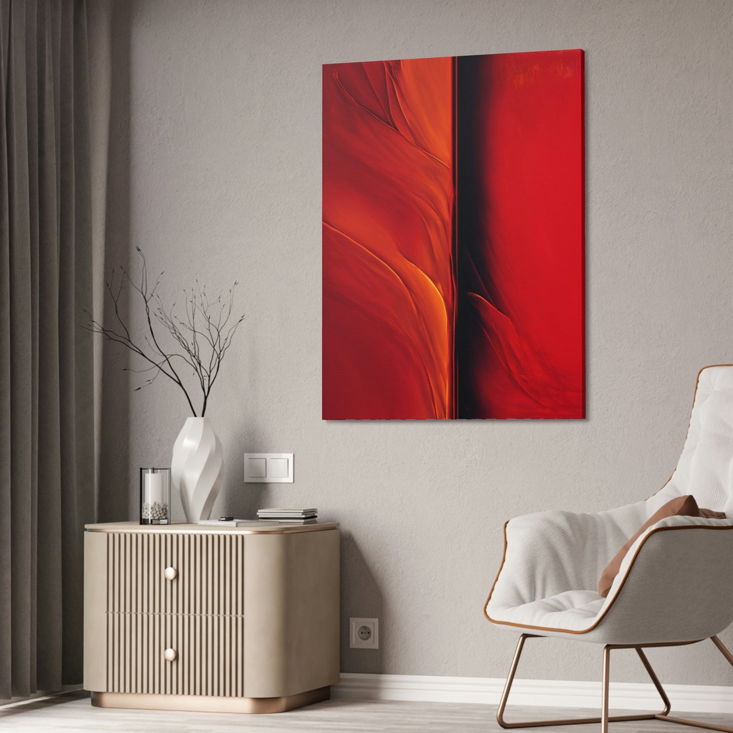 The Power of Red: An Abstract Masterpiece