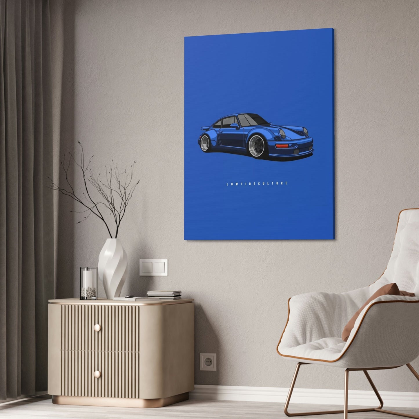 Porsche Artistry on Natural Canvas: Poster & Canvas Wall Decor for Car Enthusiasts