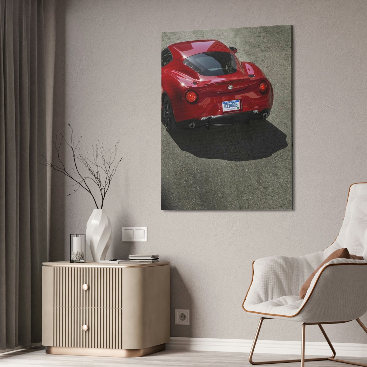 Speed and Grace: A Wall Art Print of an Alfa Romeo in Motion