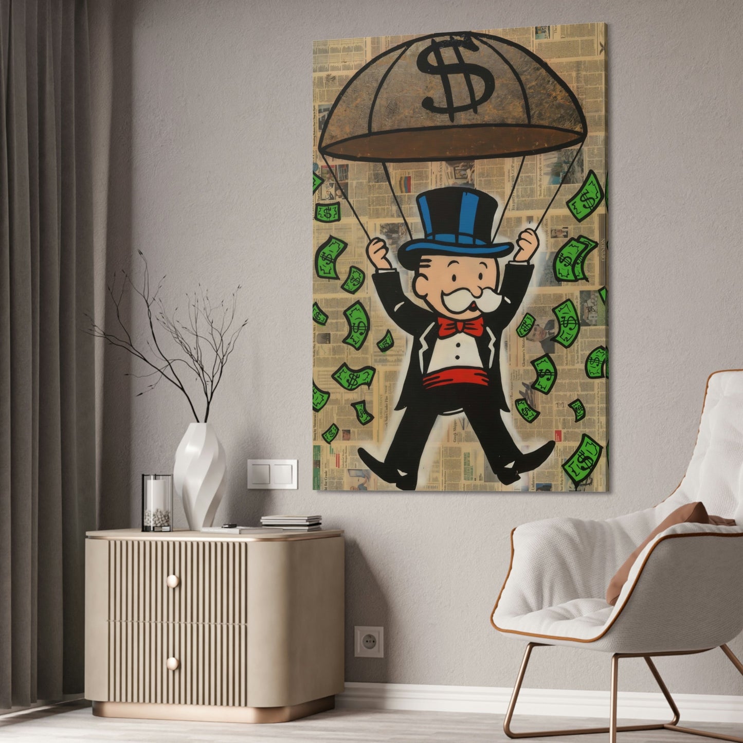 Monopoly Money: Canvas Art and Poster Prints Featuring Alec Monopoly's Iconic Style