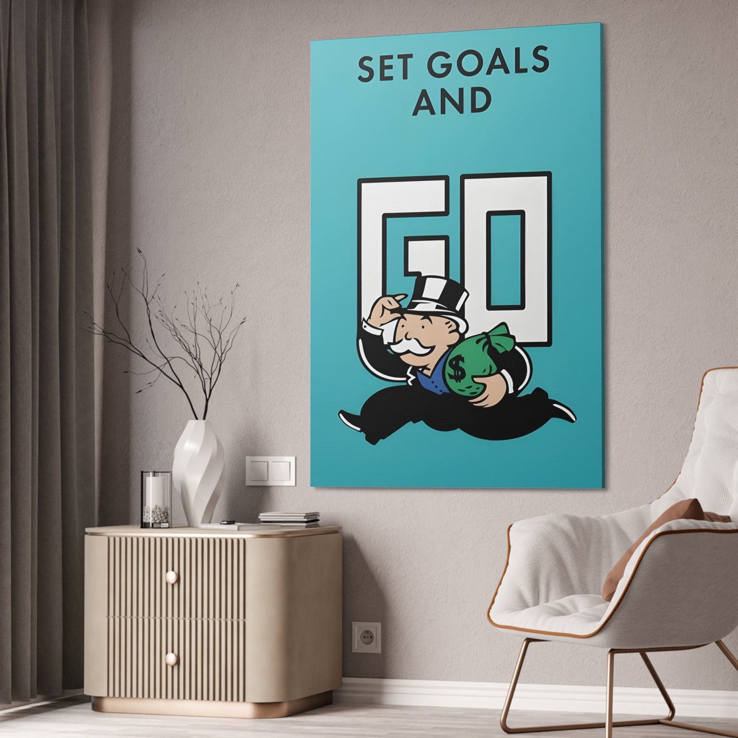 Artistic Reverie: Canvas & Poster Wall Art Inspired by Monopoly and Motivation