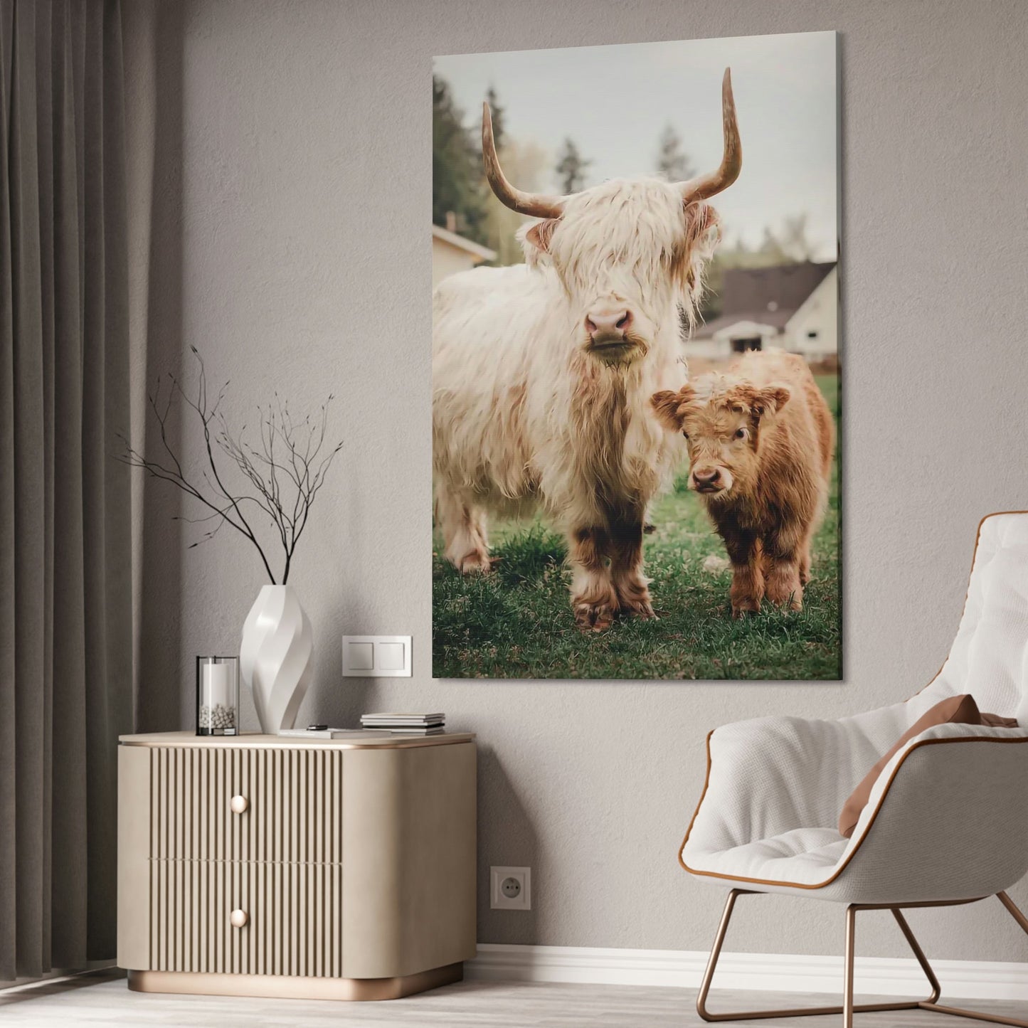 Highland Cow | White & Brown Highland Cows | Marvelous — Pixoram