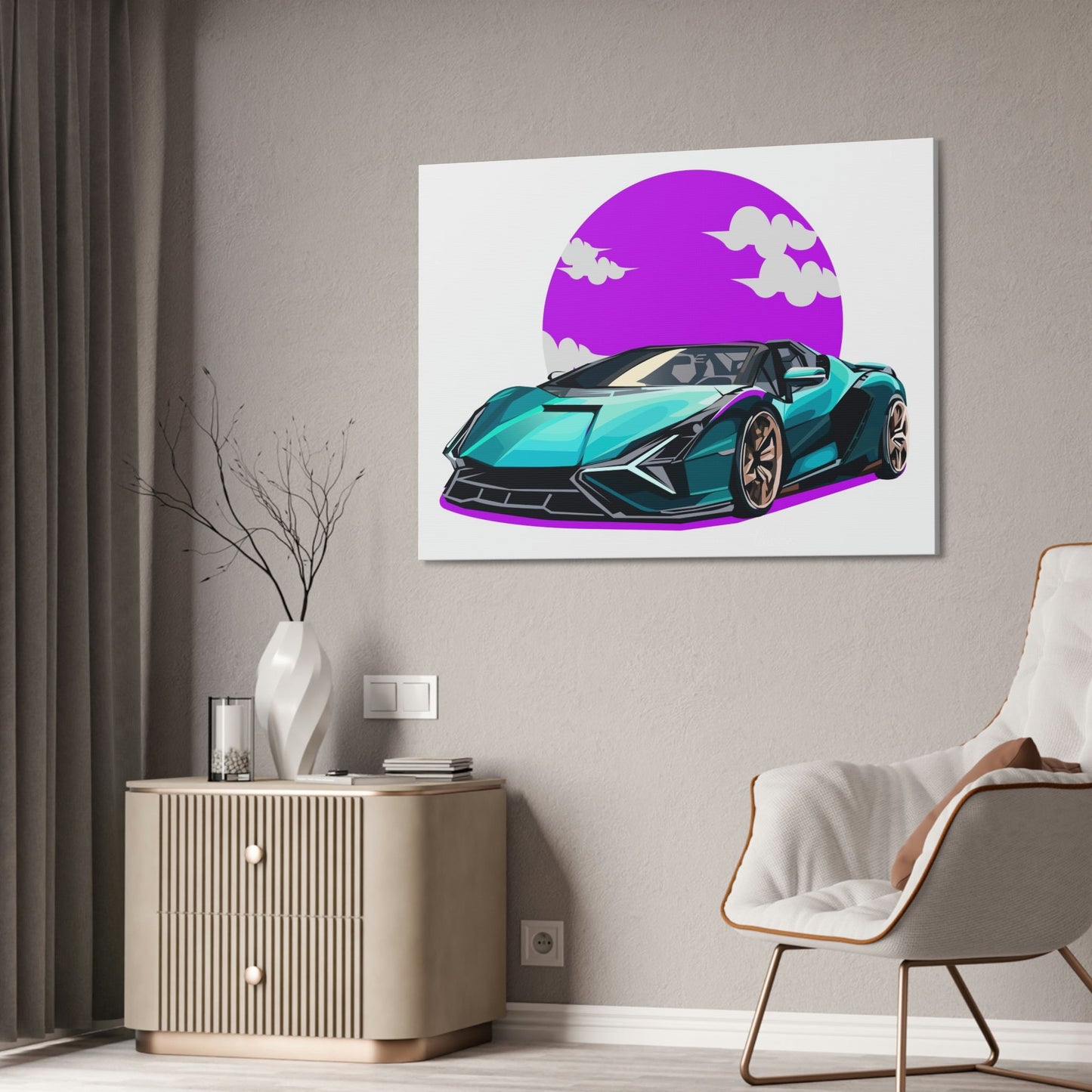 Art in Motion: Lamborghini Framed Canvas & Poster Masterpiece