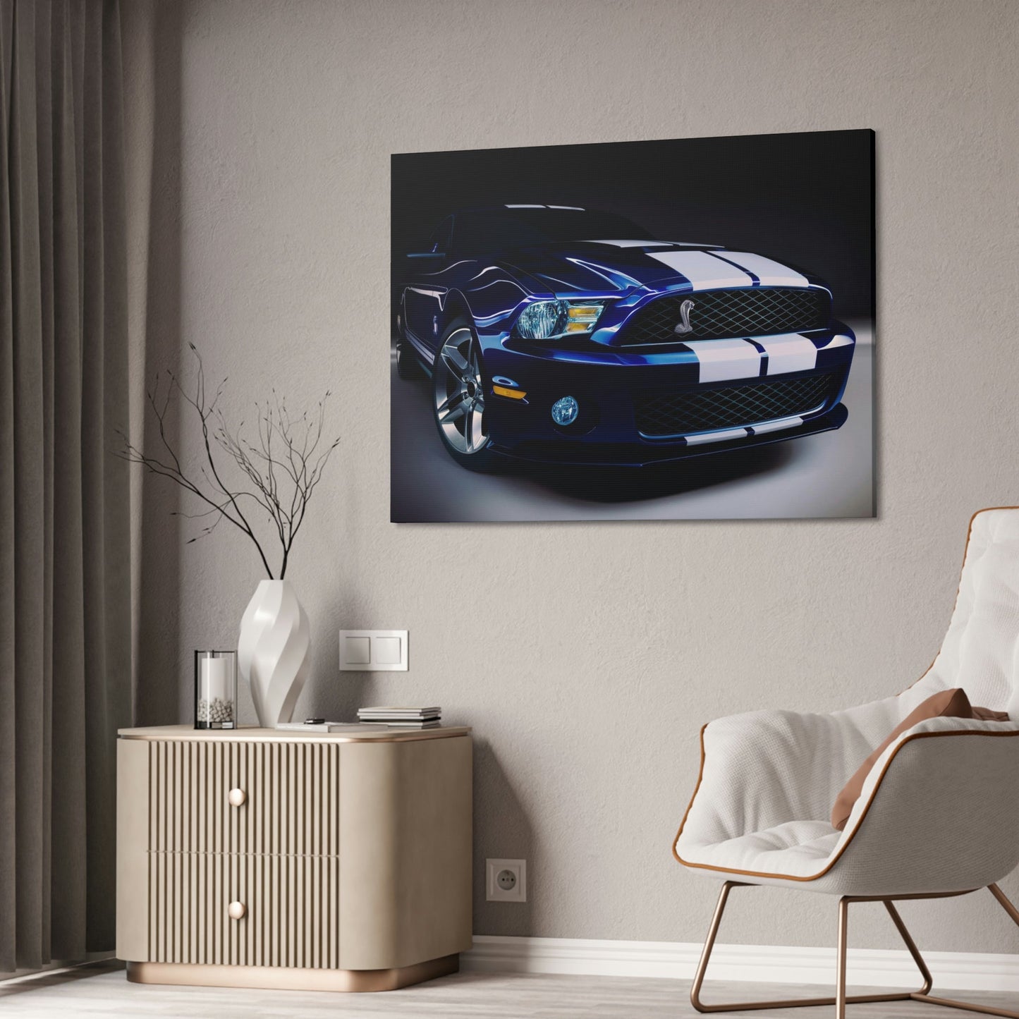 Mustang: Natural Canvas Wall Art and Framed Canvas & Poster Print