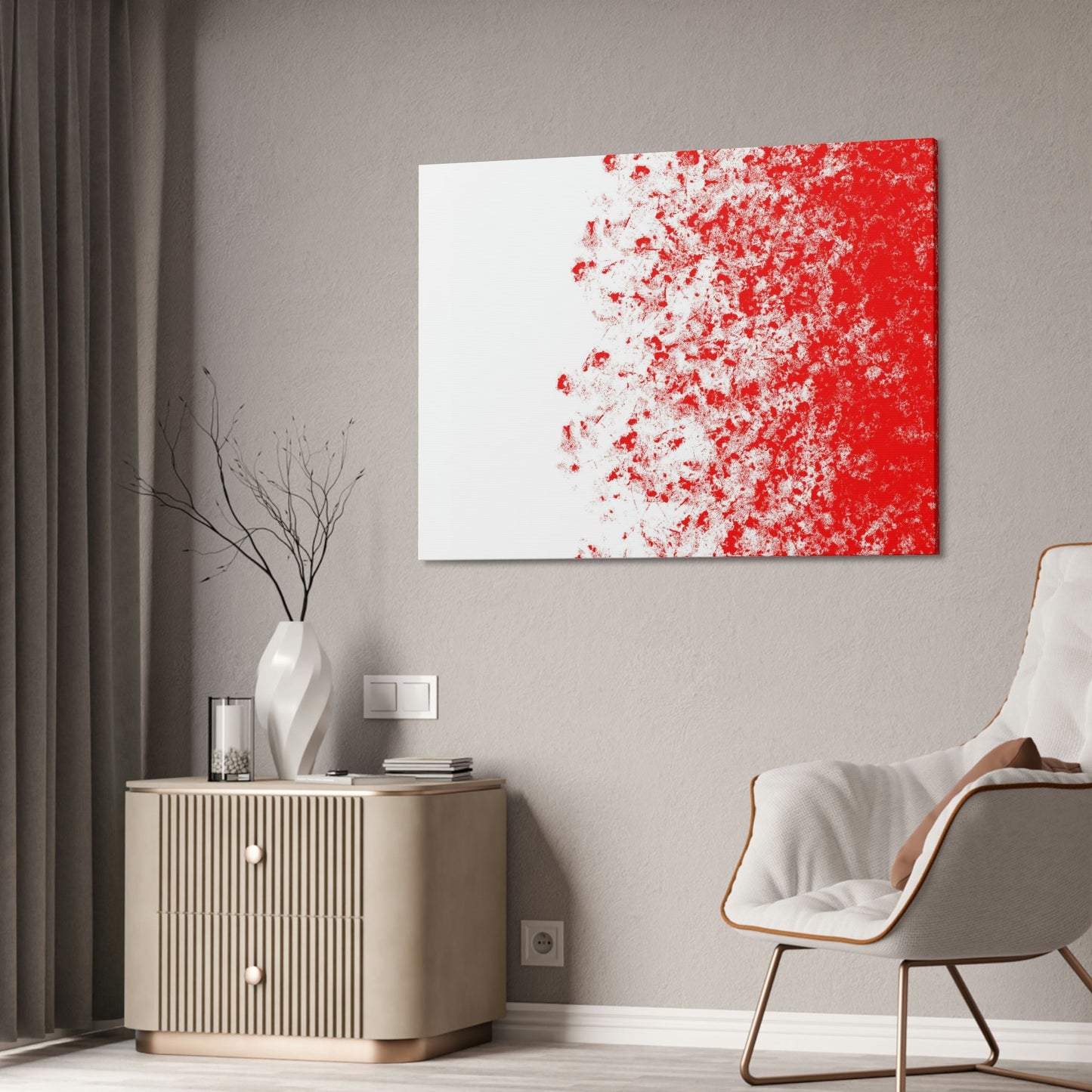 The Art of Warmth: Red Abstract Framed Posters and Print on Canvas