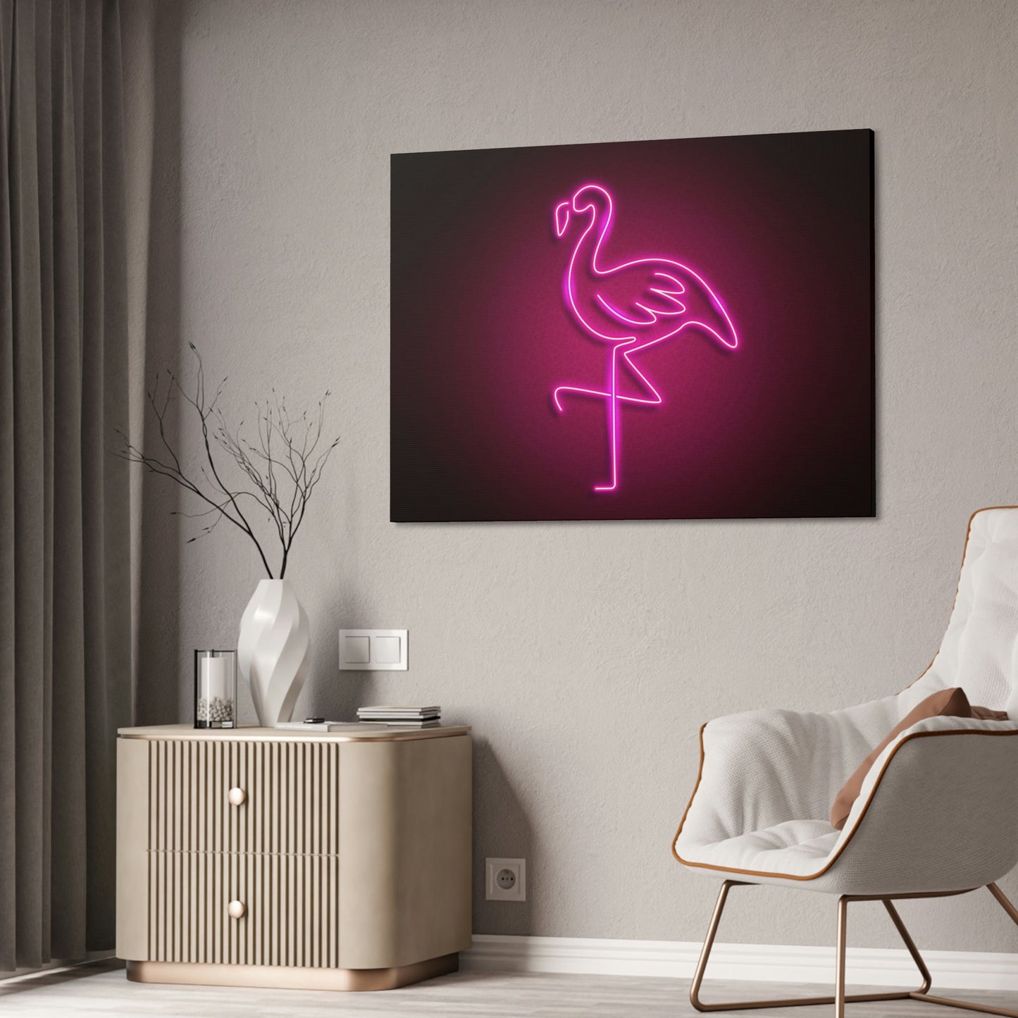 Luminous Nightscape: Neon-inspired Canvas Prints for Stunning Wall Art Decor