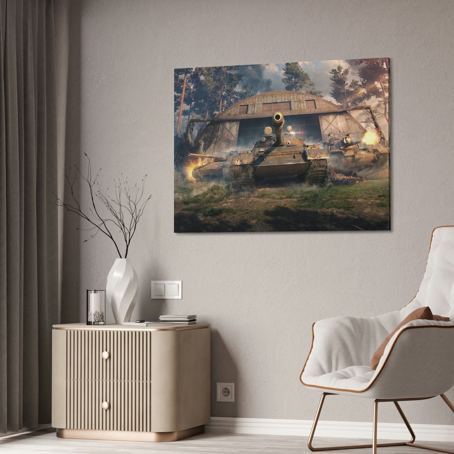 Steel Titans Clash: World of Tanks Сanvas Wall Art for Your Space