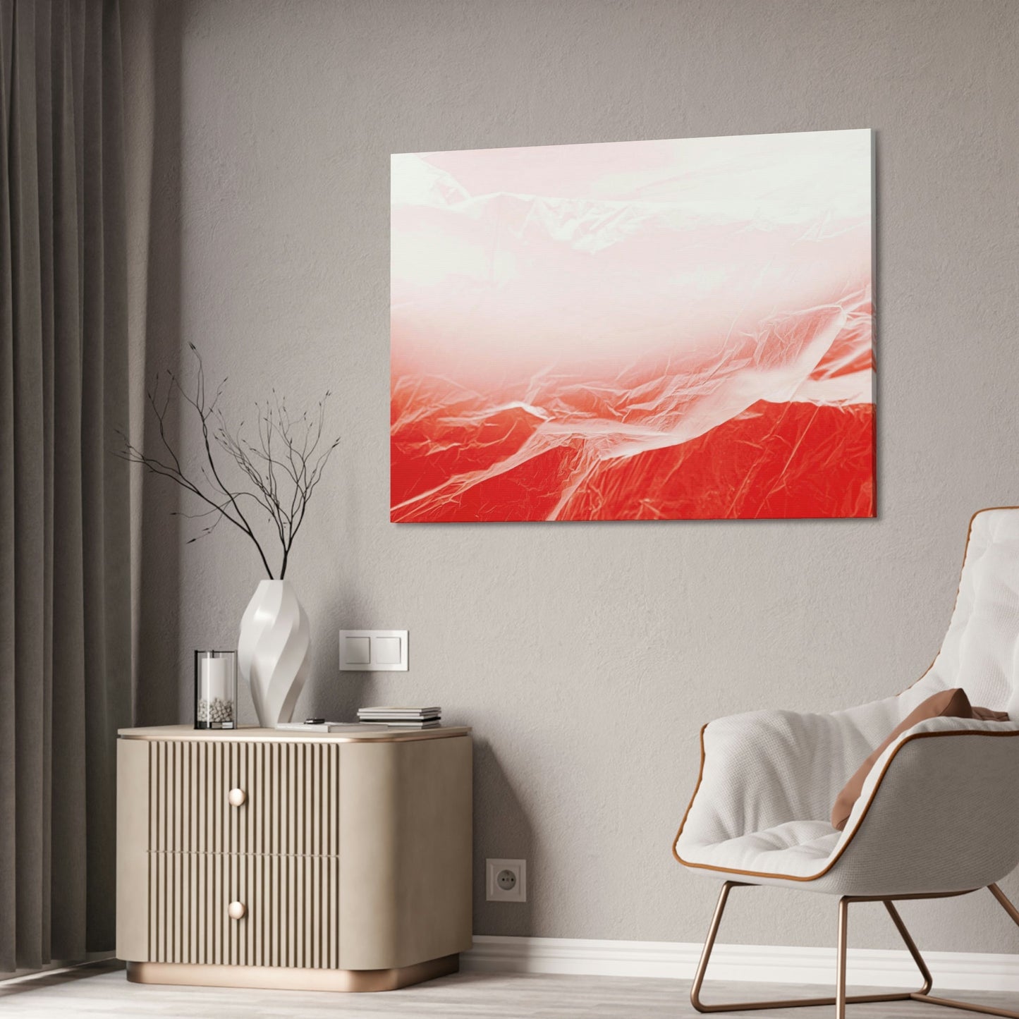 The Bold and the Beautiful: Red Abstract Framed Canvas and Poster Art