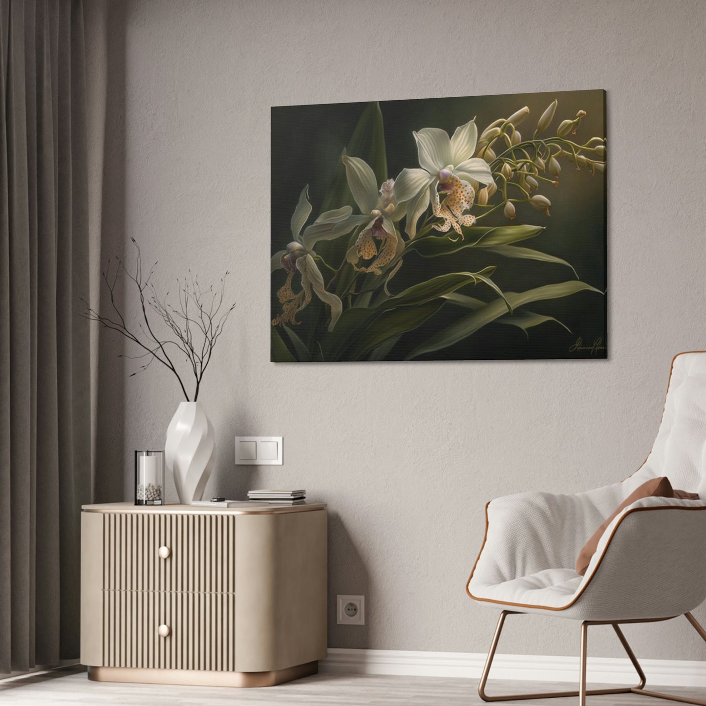Exotic Blooms: Orchids on Canvas