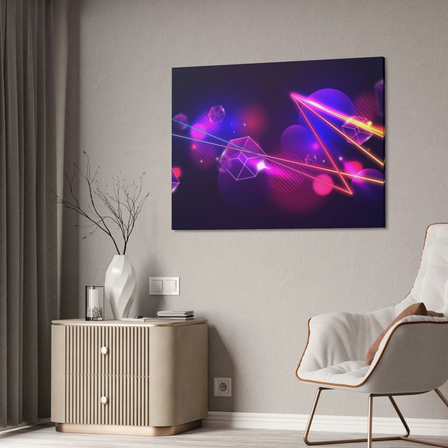 Radiant Abstraction: Vibrant Canvas Prints for Mesmerizing Wall Art Decor