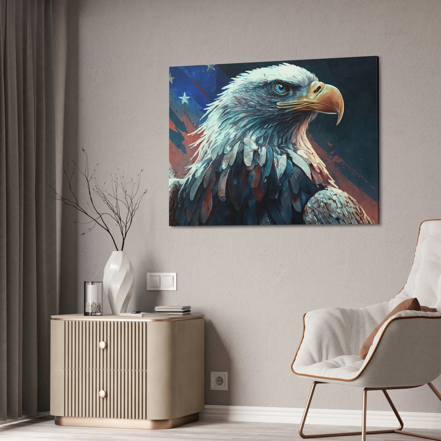 Skybound Spirits: Canvas Wall Art Embracing the Ethereal Presence of Eagles