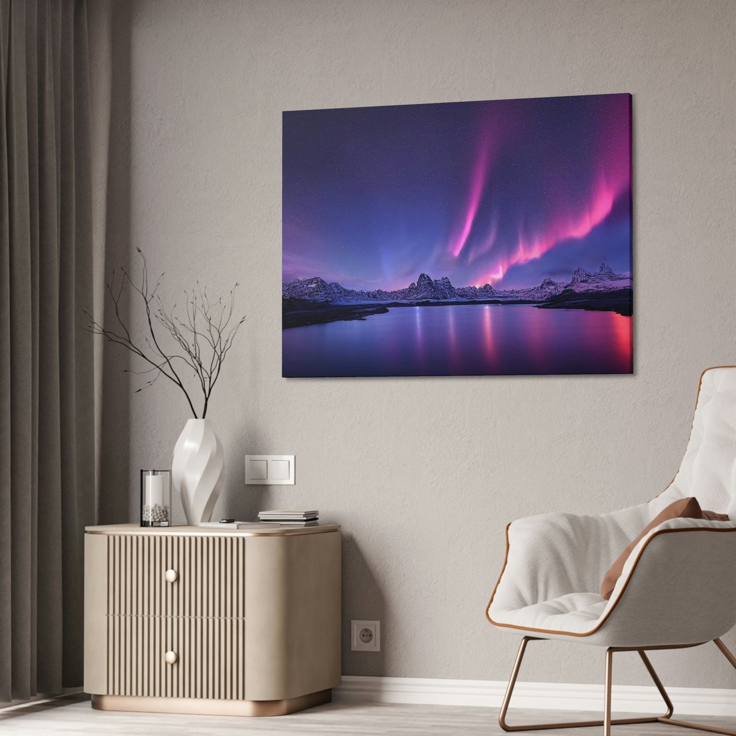 Majestic Aurora Borealis: A Celestial Spectacle on Canvas