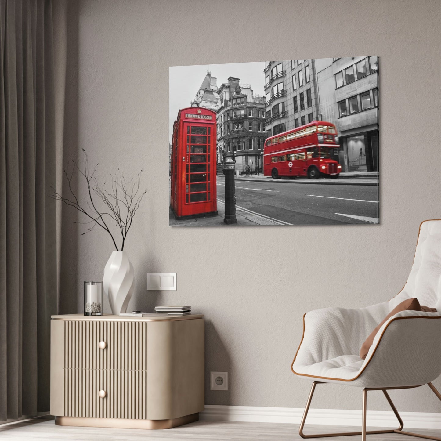Urban Journeys Unveiled: Artistic Bus Canvas Print