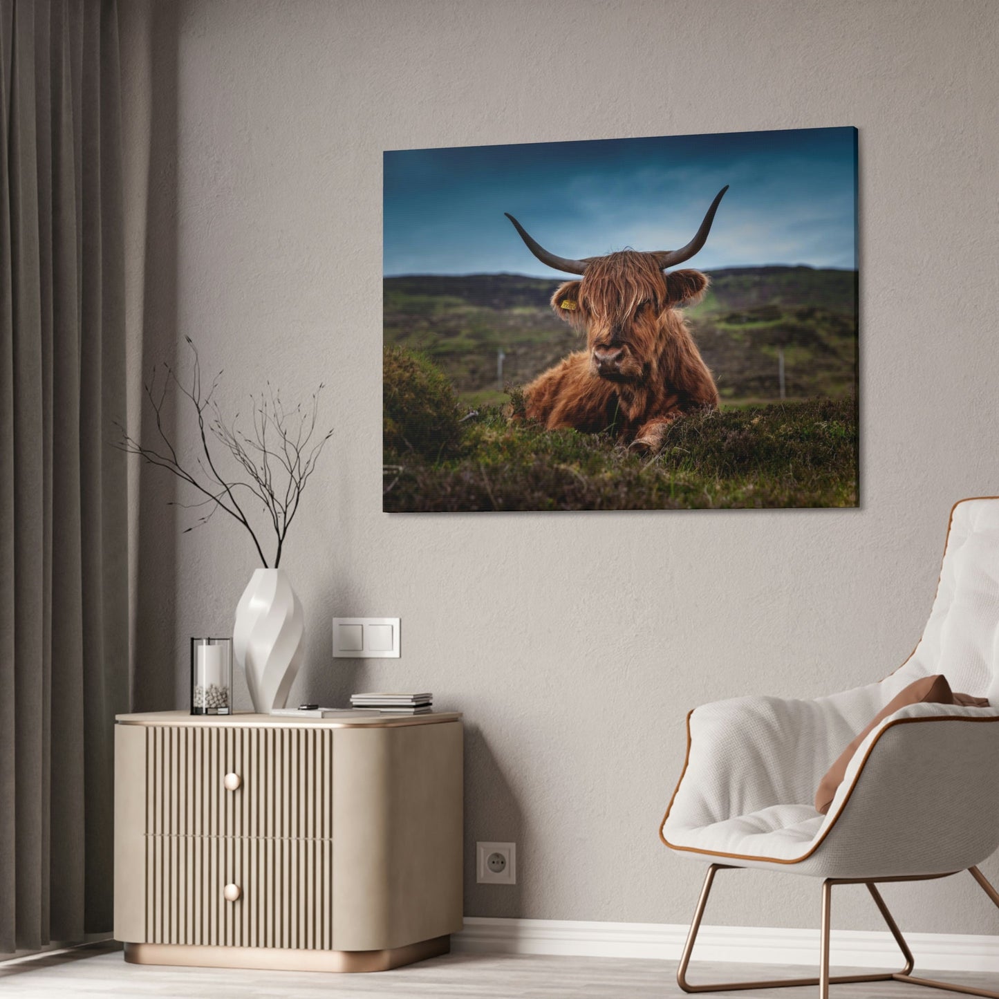Scottish Longhorn Cattle - Canvas Art | Animals Art