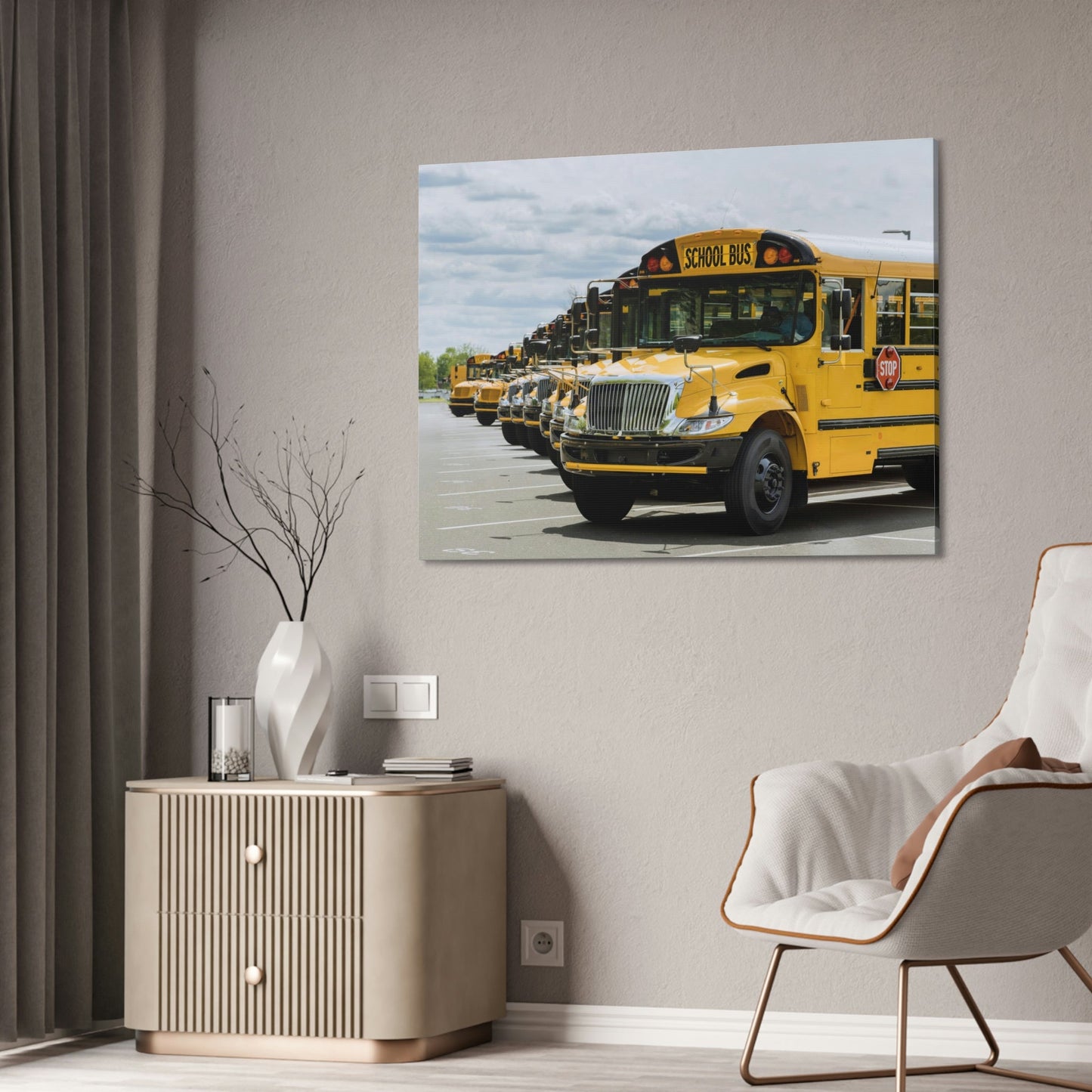 The Artful Commute: Expressing the Bus's Soul on Canvas & Poster