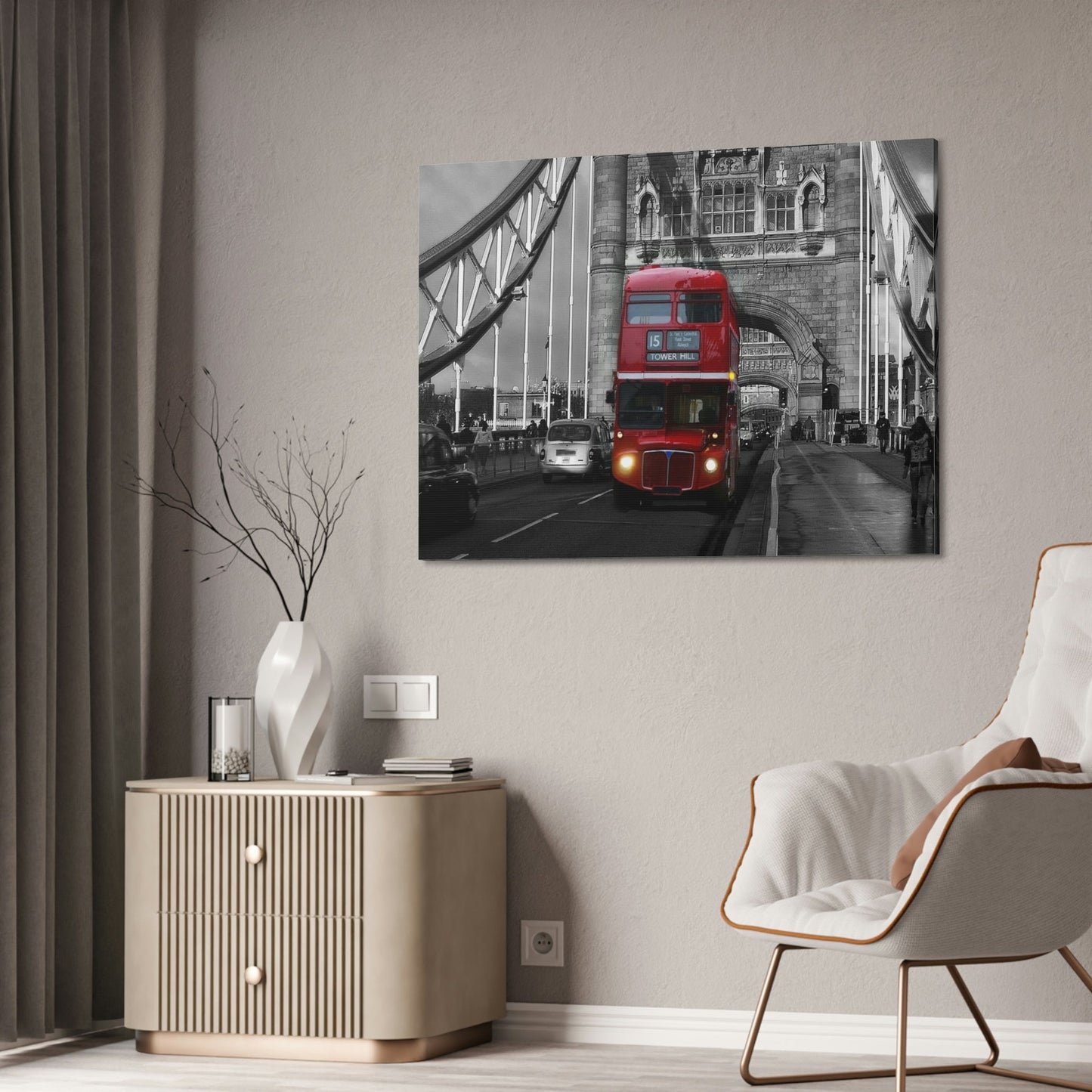 City Rhythms: High-Quality Print on Canvas & Poster portraying a Vibrant Bus