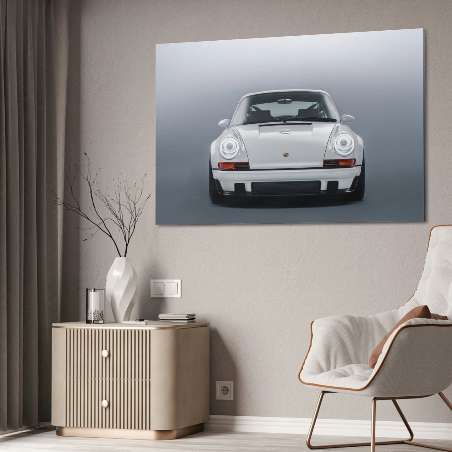 Sleek Sophistication: Canvas Wall Art Print of the Porsche Aesthetic