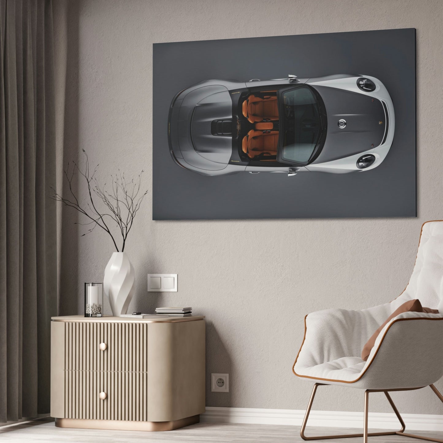 The Perfect Porsche: High-Quality Print on Canvas of the Iconic Sports Car for Your Home Decor