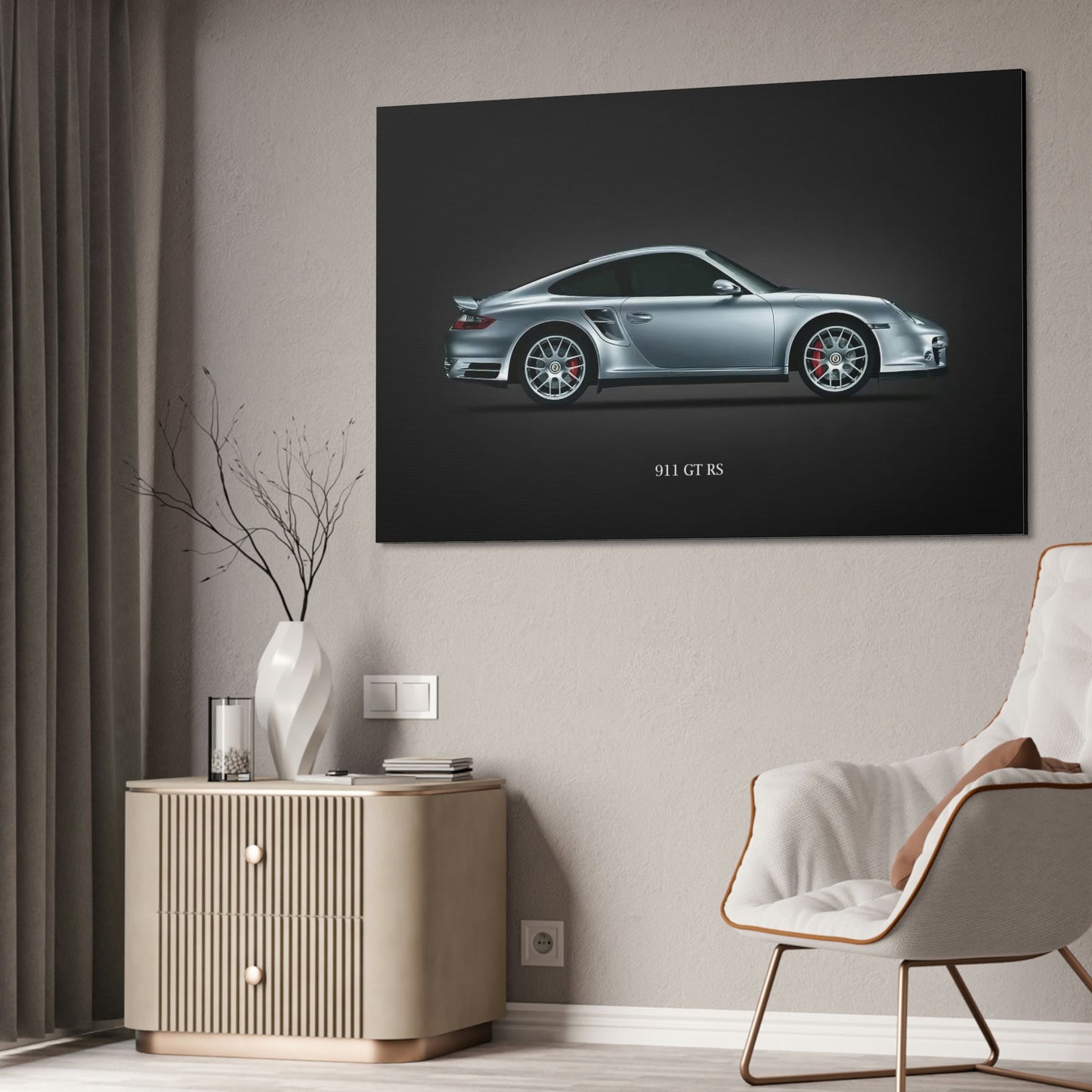 Automotive Art: Porsche Print on High-Quality Canvas for Your Collection