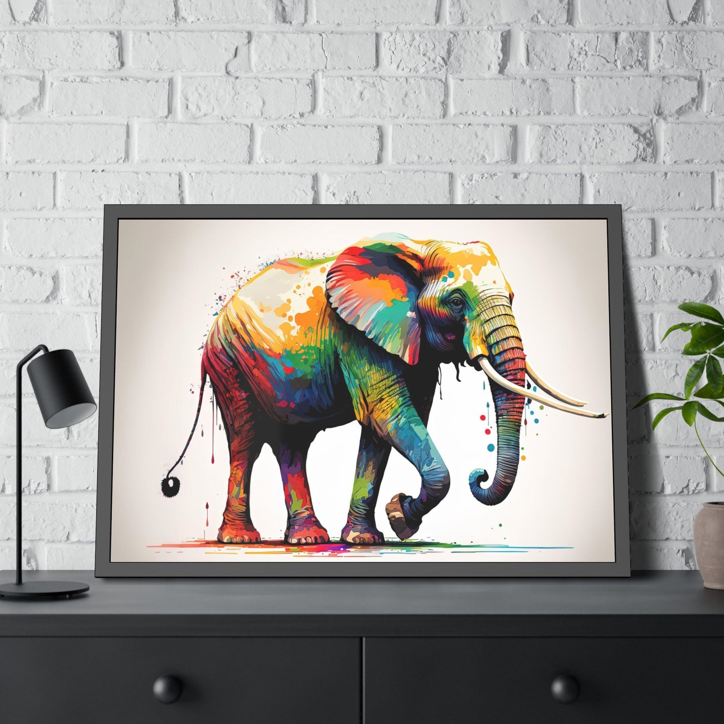 Wilderness Wonder: Artistic Elephant Print on Canvas & Poster