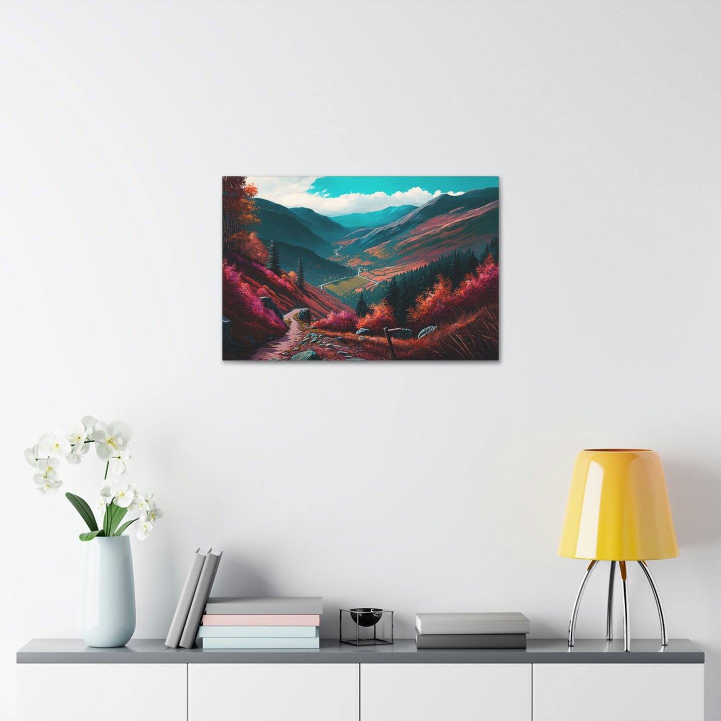 Mystical Beauty of the Valley: Canvas and Poster with Serene Landscape