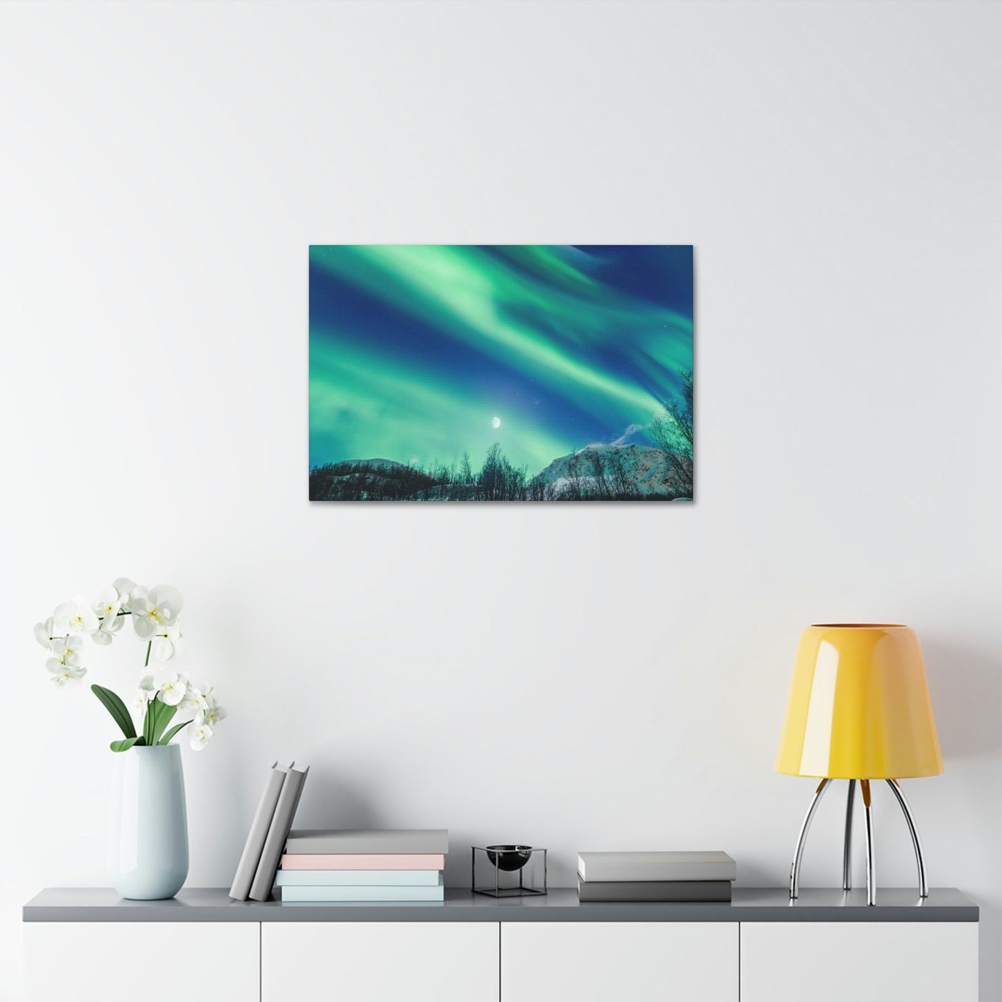 Aurora Borealis Magic: High-Quality Print on Canvas for Your Wall