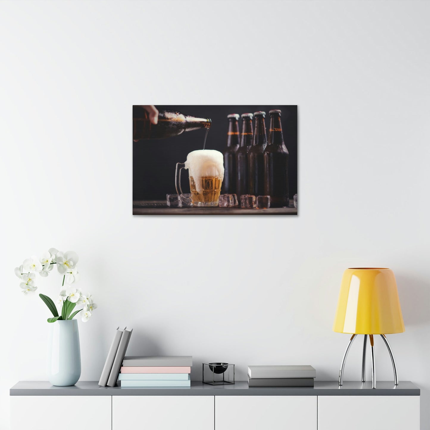 Brewmaster's Delight: Artistic Canvas Print of a Beer Flight