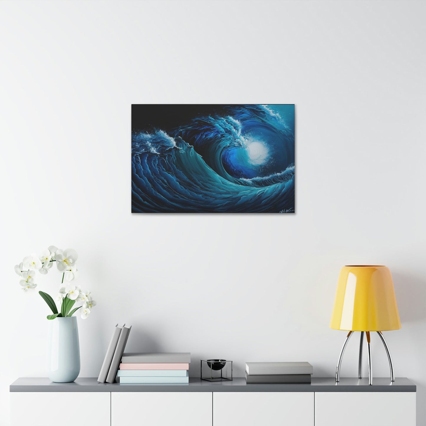 Blue Lagoon Escape: Stunning Art for Your Walls in Framed Canvas or Print on Canvas