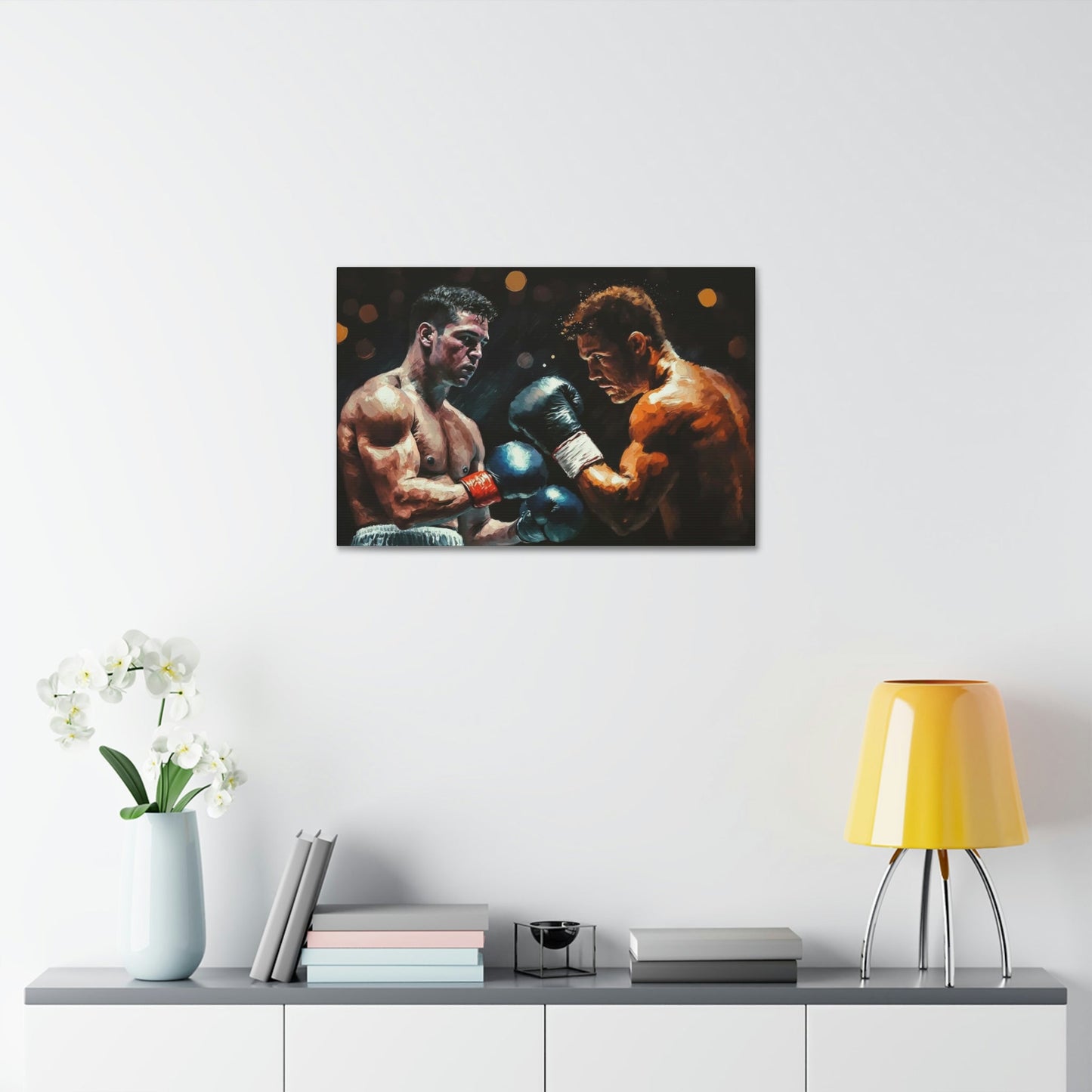 Boxing Power: Framed Canvas and Print with Powerful Boxing Art