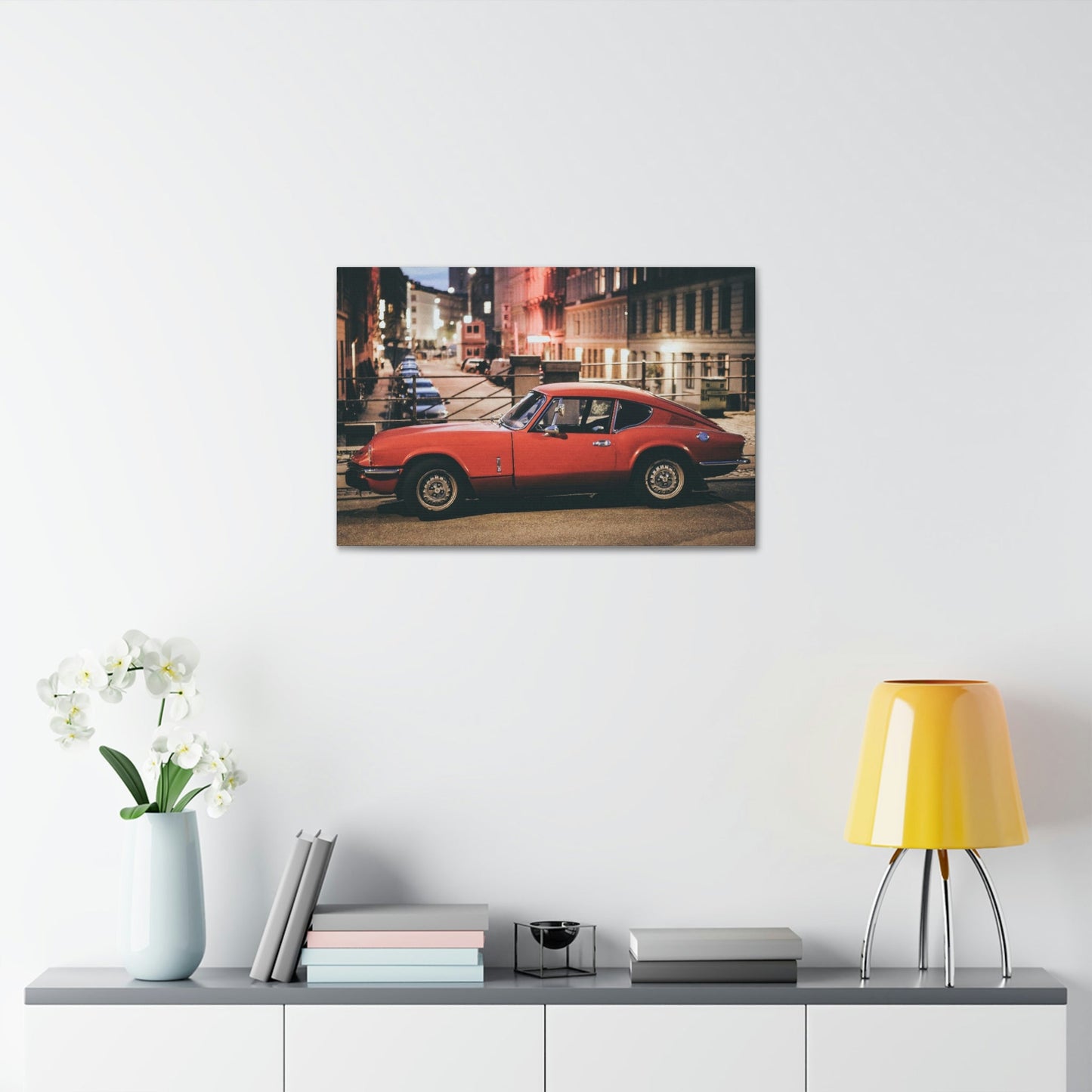 The Classic Corvette: A Striking Framed Poster Print for Car Enthusiasts