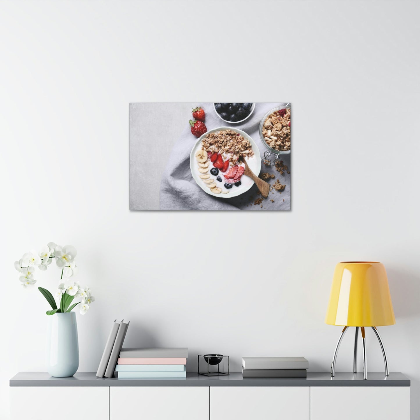 Delicious Morning: Canvas Print of a Sumptuous Breakfast Spread