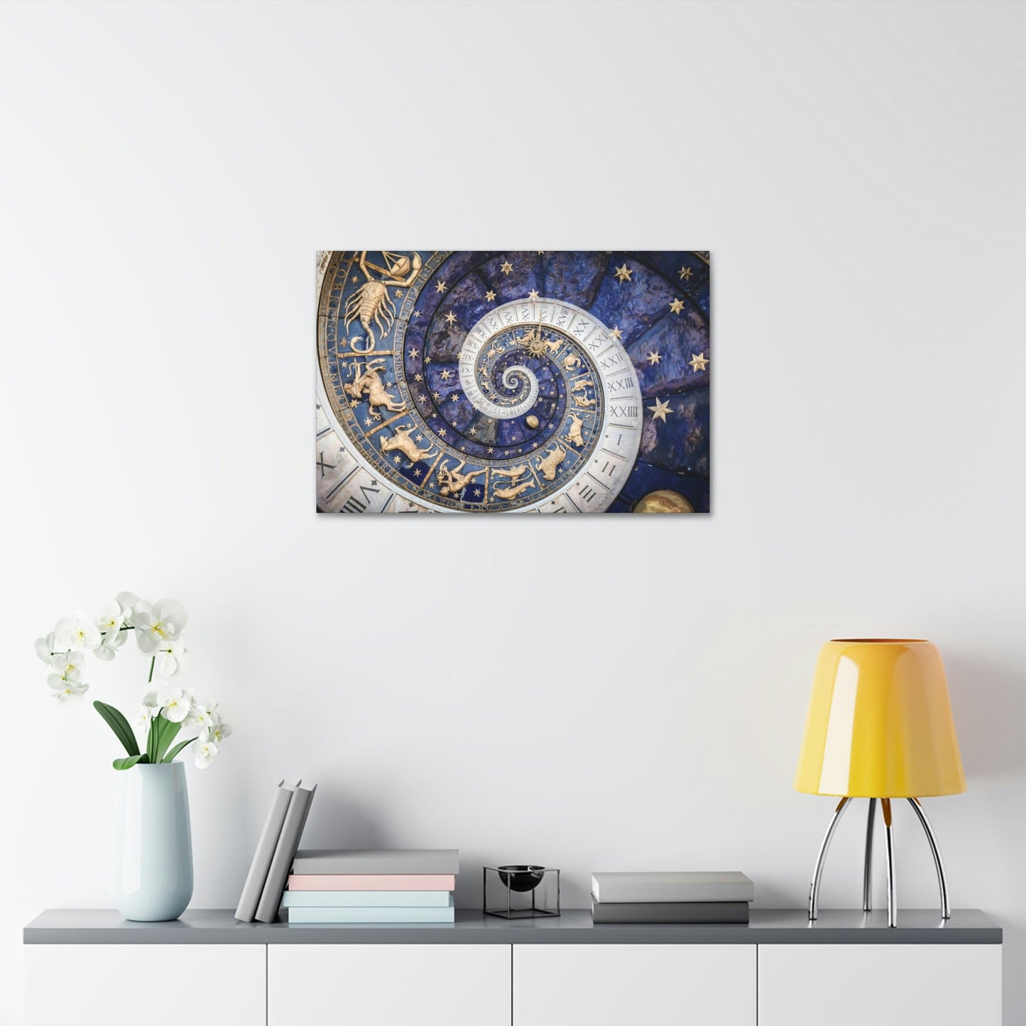 Heavenly Constellations: Zodiac-Inspired Wall Art on Natural Canvas