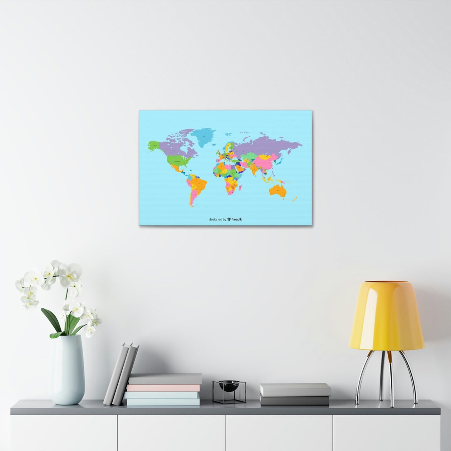 New Perspective on the World: Natural Canvas and Poster Map Art