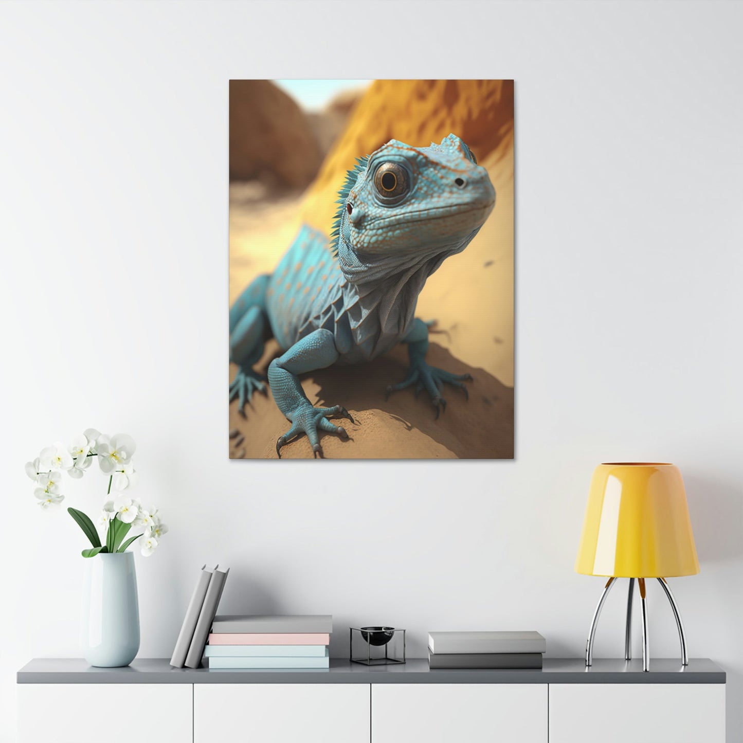 Lizard in the Wild: Vibrant Canvas and Poster of a Majestic Reptile