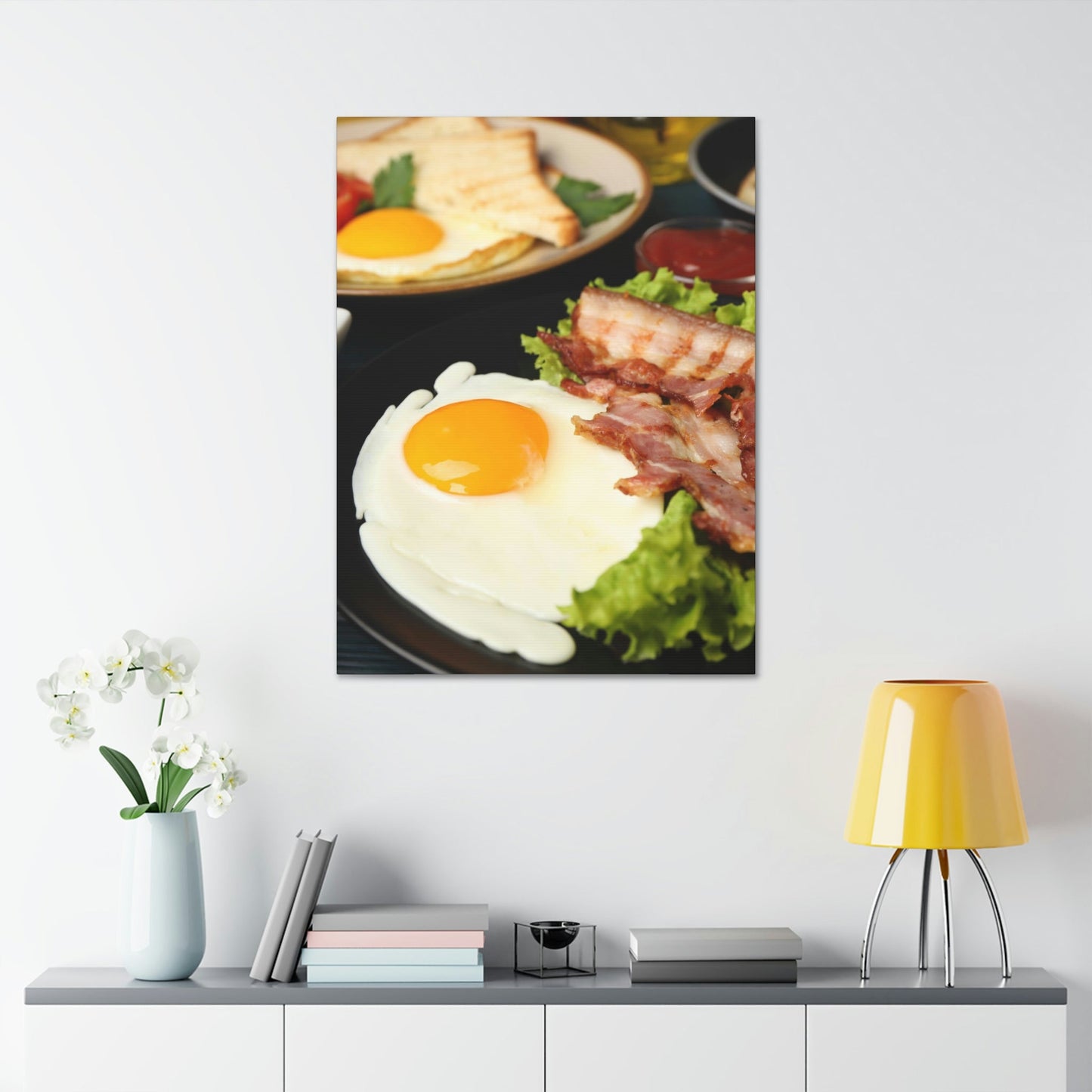 Breakfast Bliss: Canvas Print of a Relaxing Morning Moment