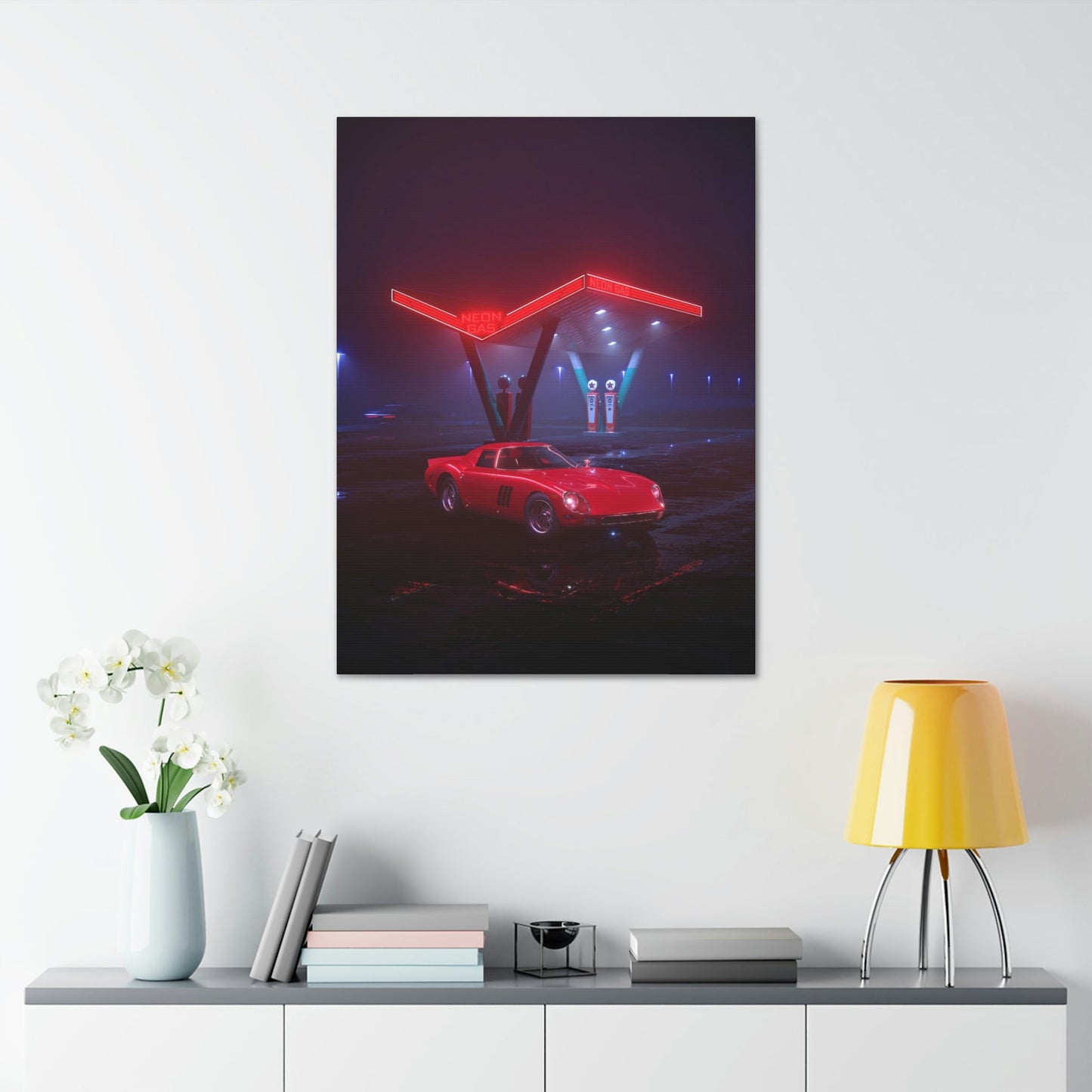 The Beauty of a Corvette on Natural Canvas & Poster: A Masterpiece Art Piece
