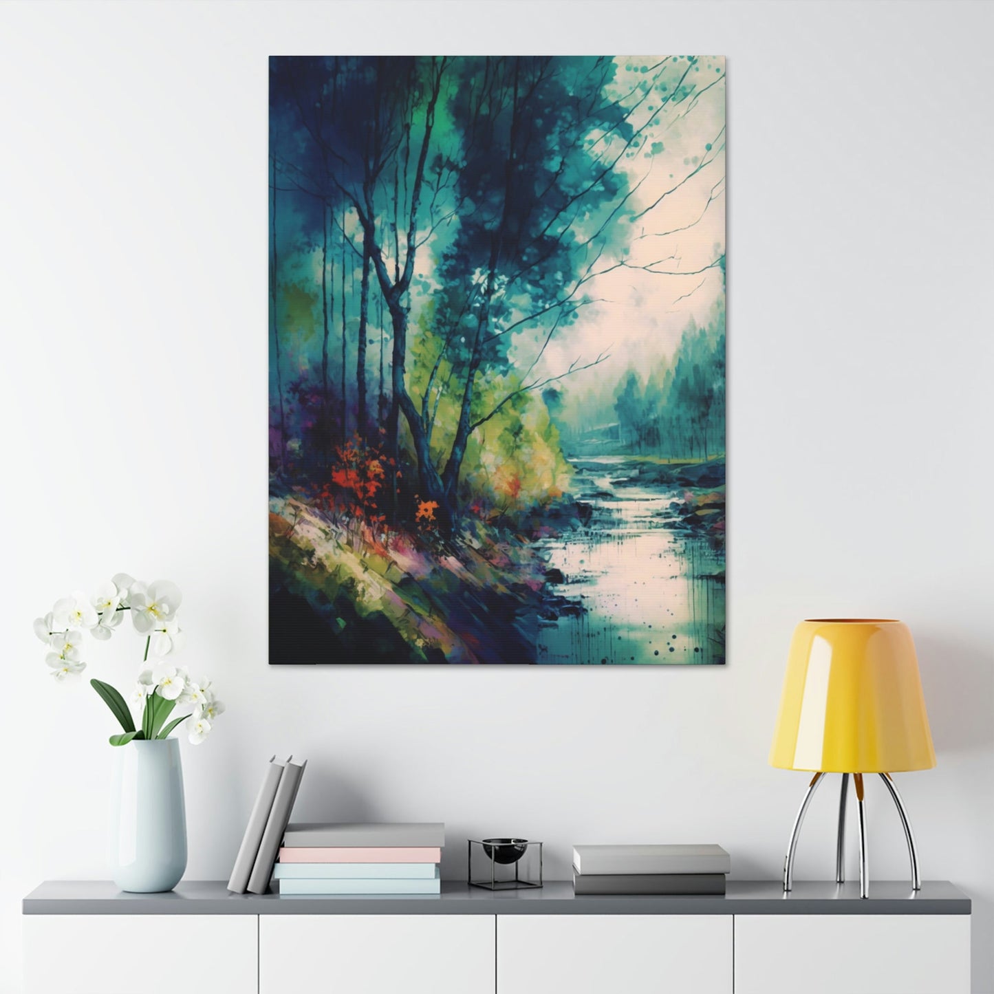 Luminous Serenity: A Framed Canvas & Poster Artwork of a Peaceful Abstract Landscape