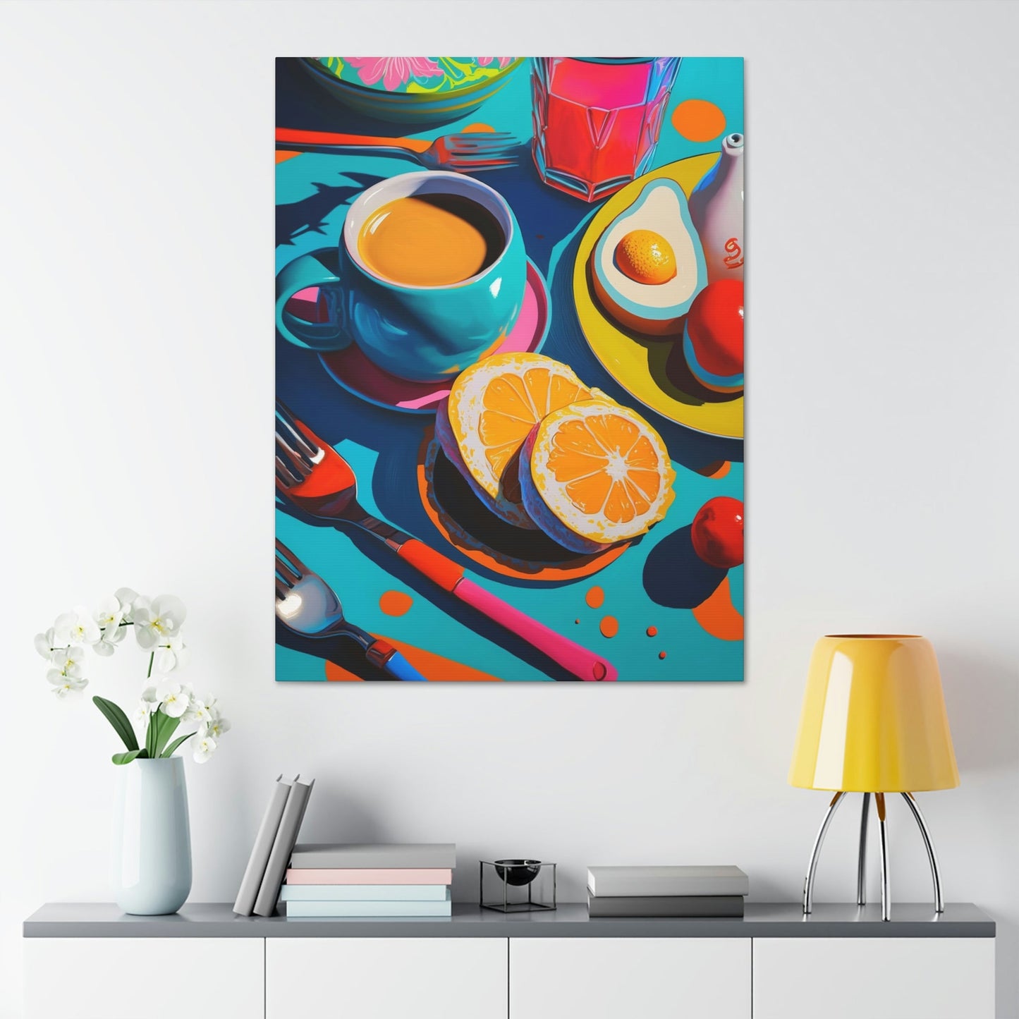Morning Delight: Poster of a Beautifully Served Breakfast Table