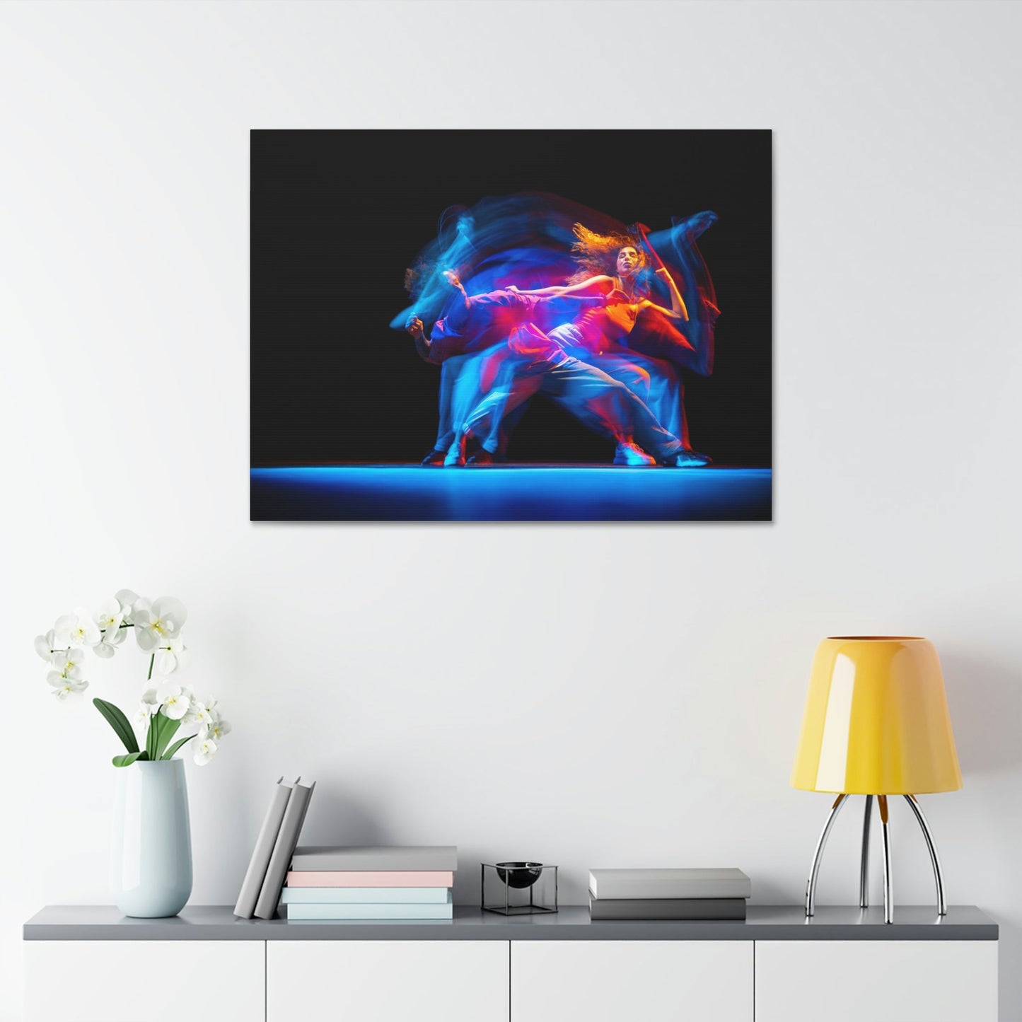 The Joy of Movement: Framed Canvas & Poster of a Dancer in Full Motion