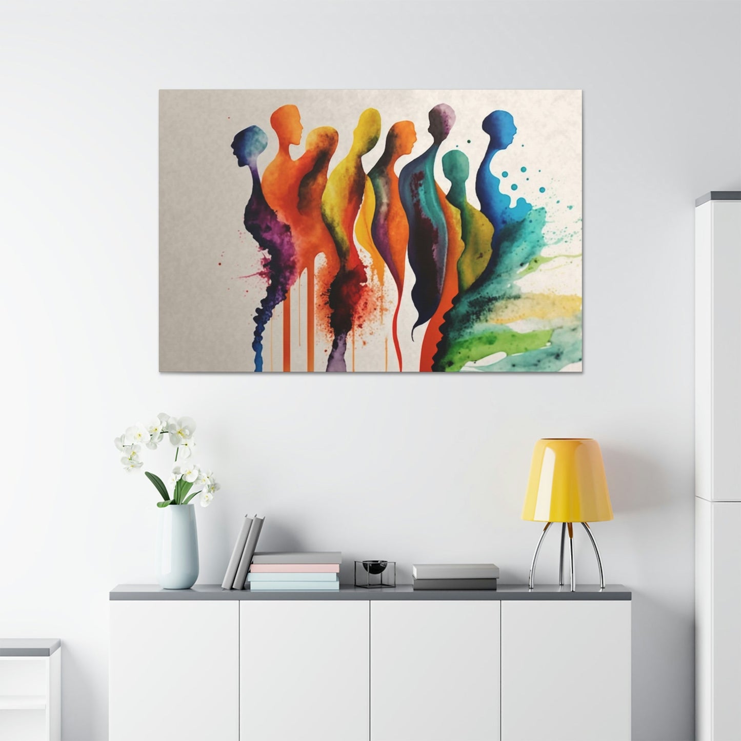 Ethereal Dance: Canvas & Poster Print of Abstract Figures in Motion